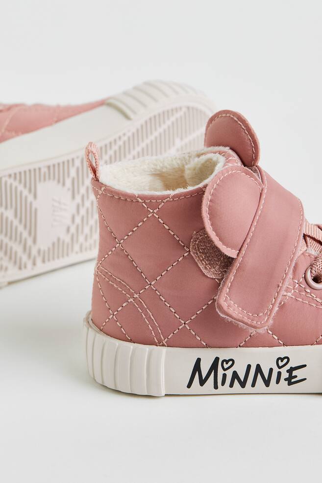 Warm-lined hi-tops - Pink/Minnie Mouse/Black/Mickey Mouse - 3