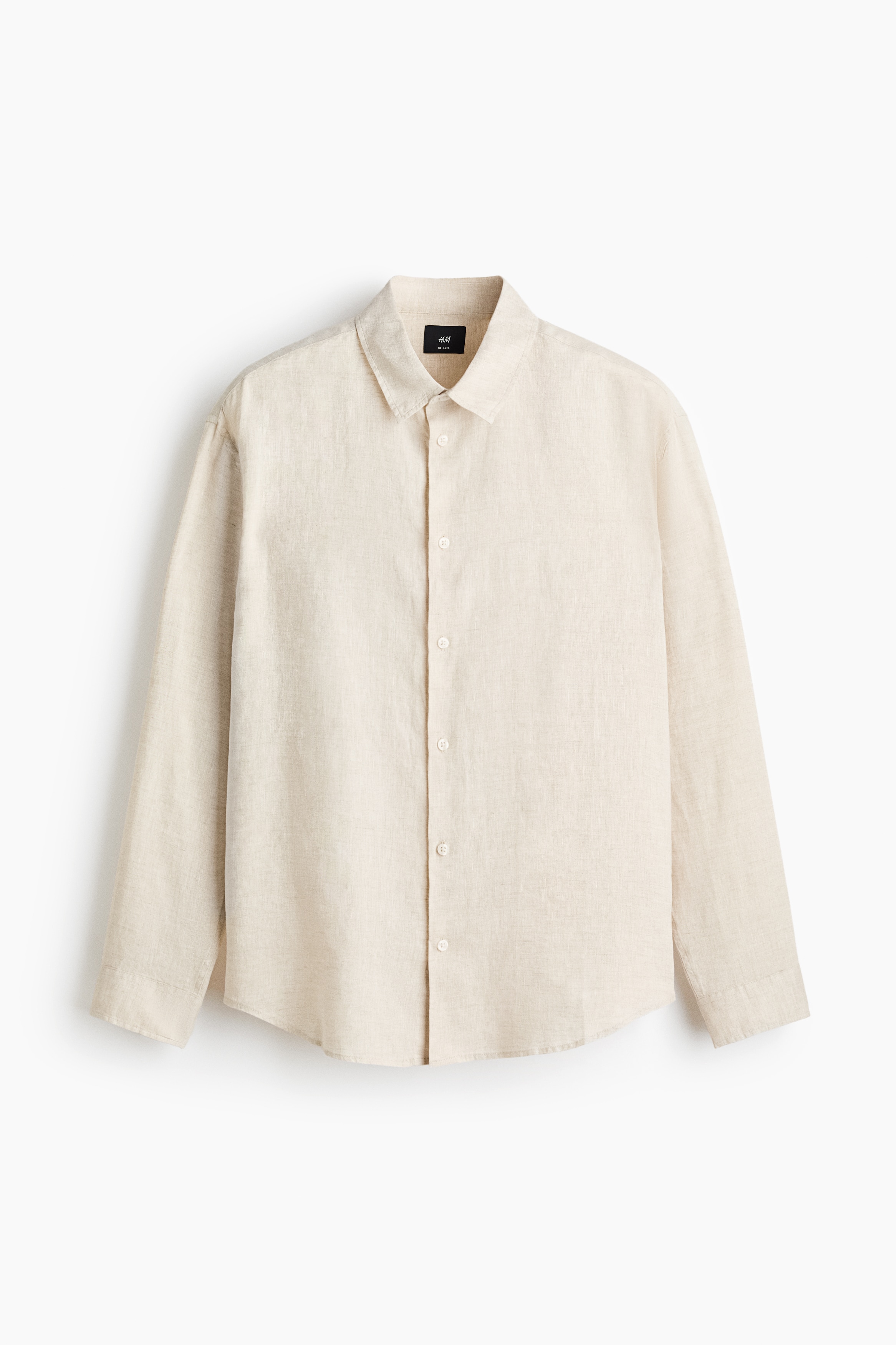 Relaxed Fit Linen shirt - Cream/White