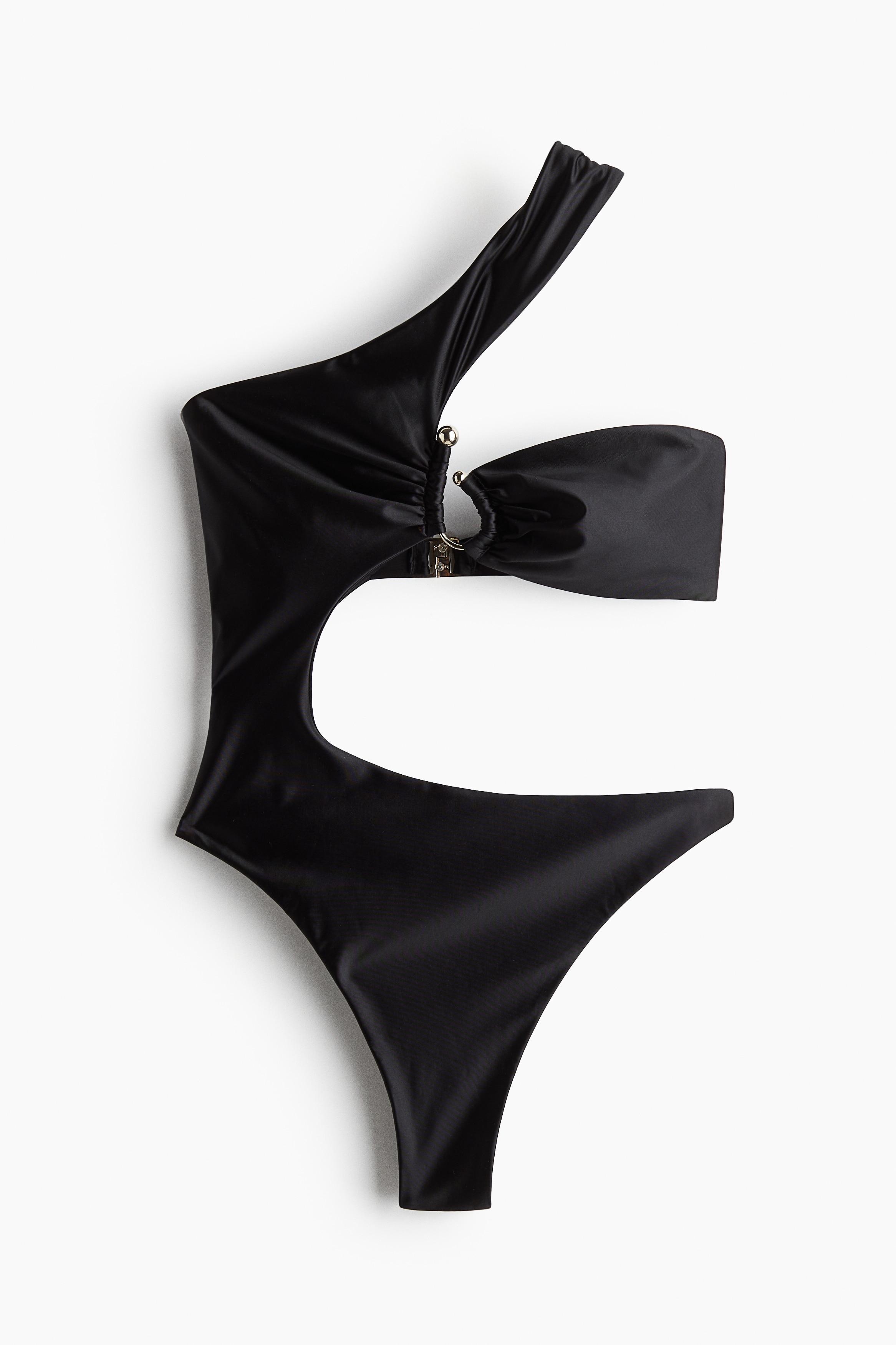 Ολόσωμο μαγιό με ανοίγματα - Μαύρο