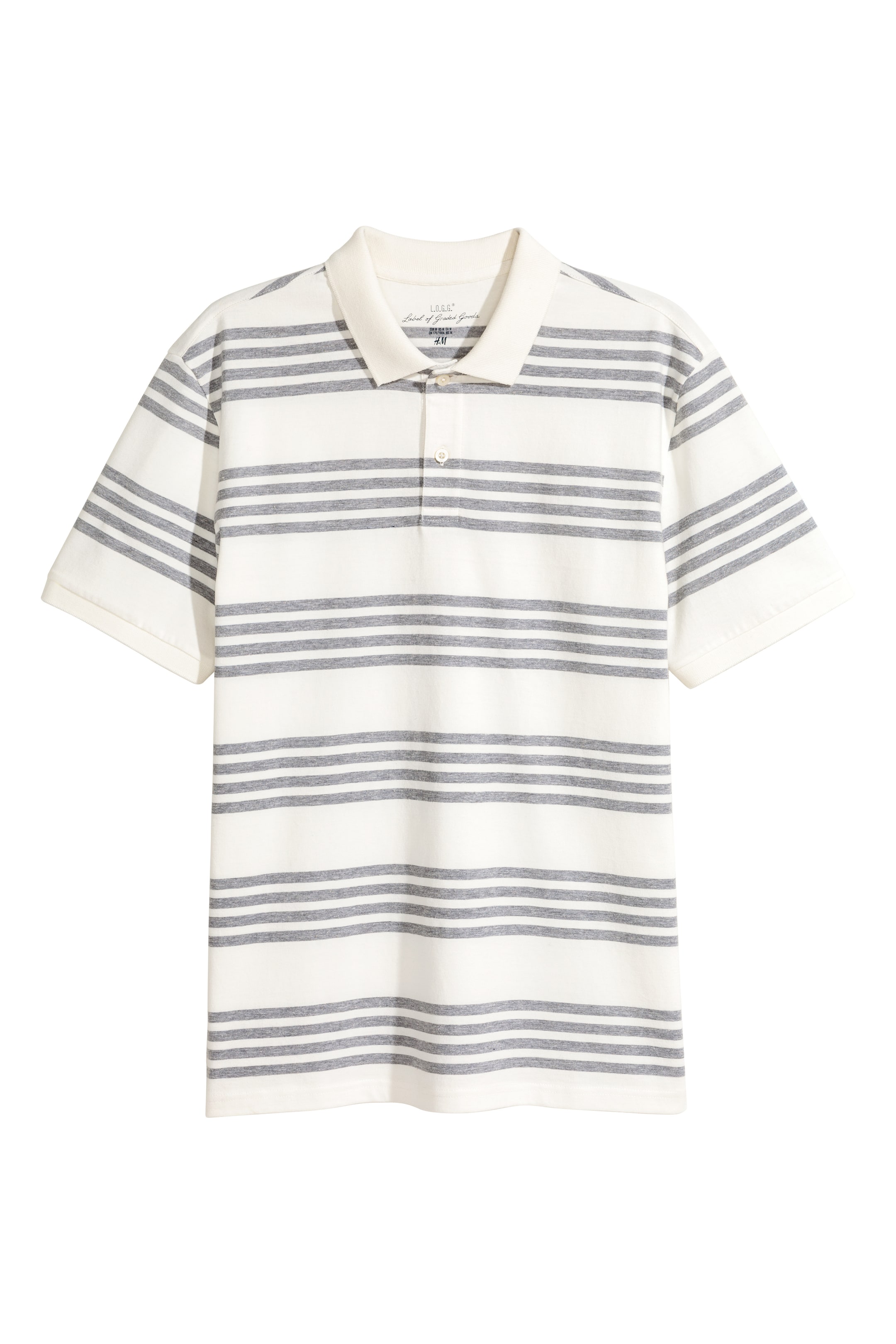 View larger image: Polo shirt - White/Striped - Men | H&M GB 1