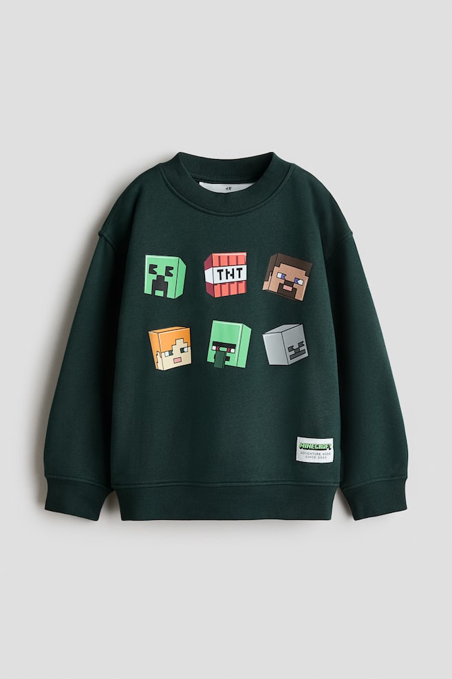 Sudadera con diseño e interior peinado - Verde oscuro/Minecraft/Rojo oscuro/Spider-Man/Turquesa oscuro/Coches/Azul marino/Marvel Comics/Café oscuro/Snoopy/Crema/Marvel Comics/Crema/Pokémon - 1