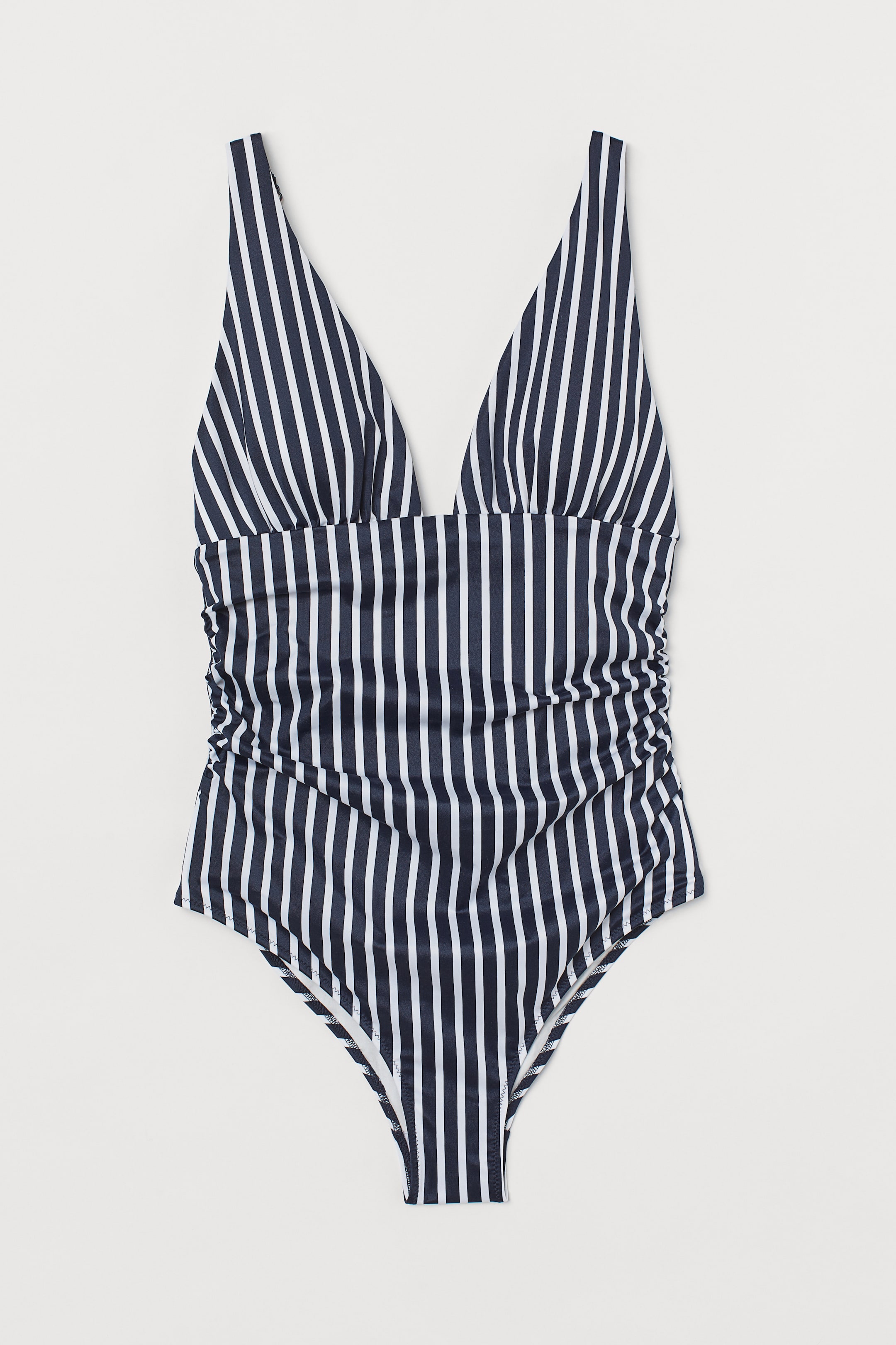 Ampliar la imagen: Traje de baño Shaping - Azul oscuro/Rayas blancas - Ladies | H&M MX 1