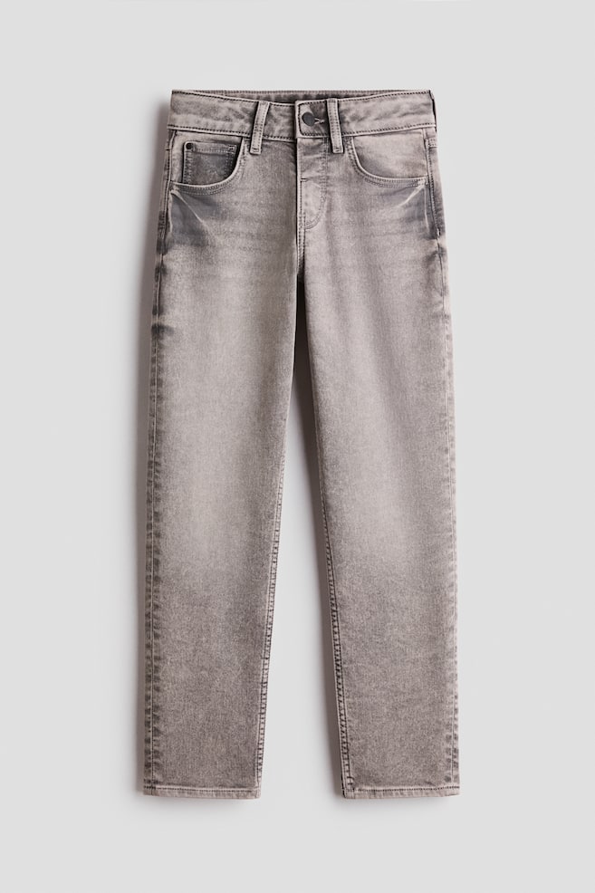 Relaxed Fit Tapered Jeans - Açık kot grisi/Soluk kot mavisi - 1