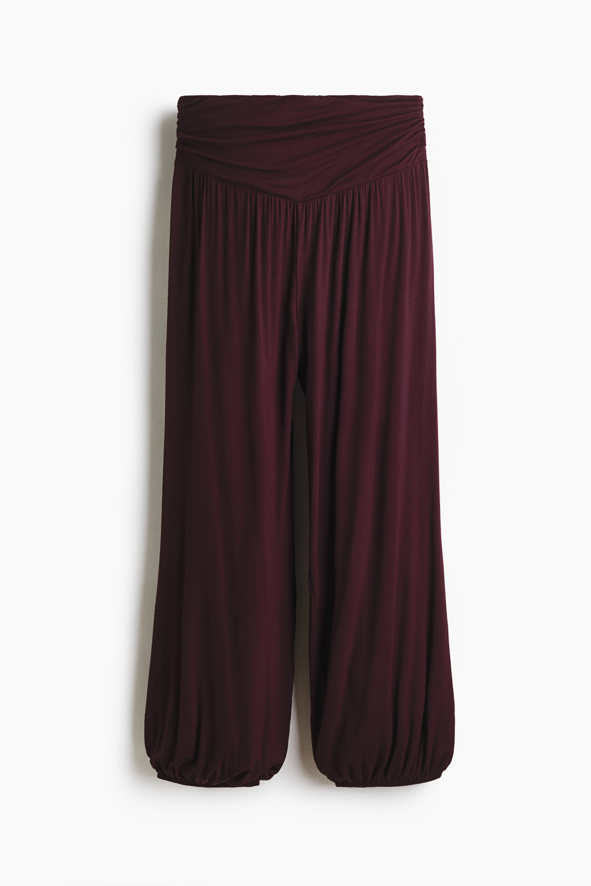 Viscose Balloon Pants - Dark plum purple/Black/Navy blue