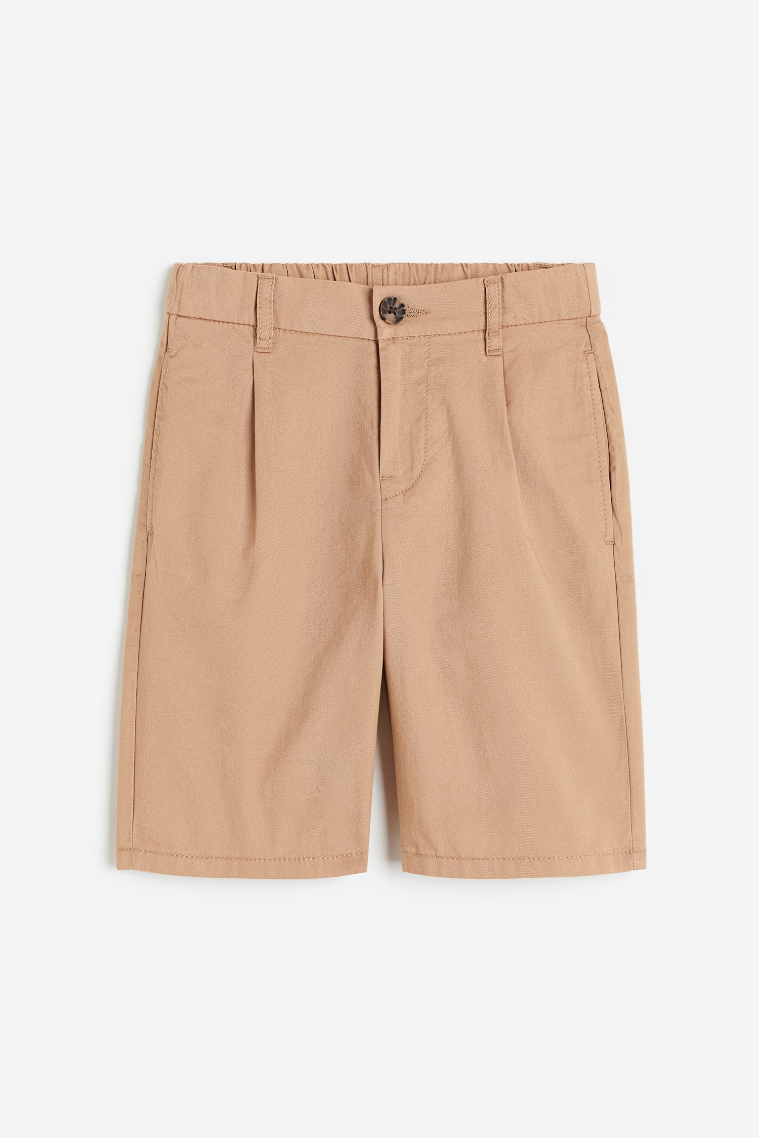 Cotton chino shorts - Beige/Khaki green - 1