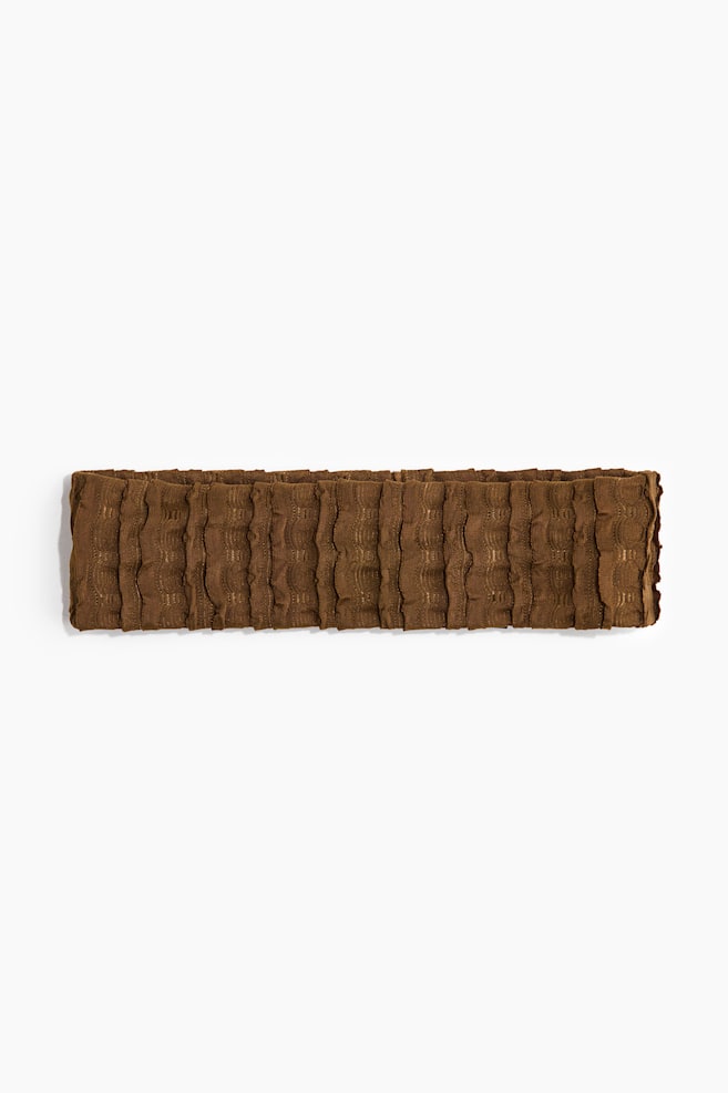 Textured Hairband - Brown/Black/Light turquoise - 1