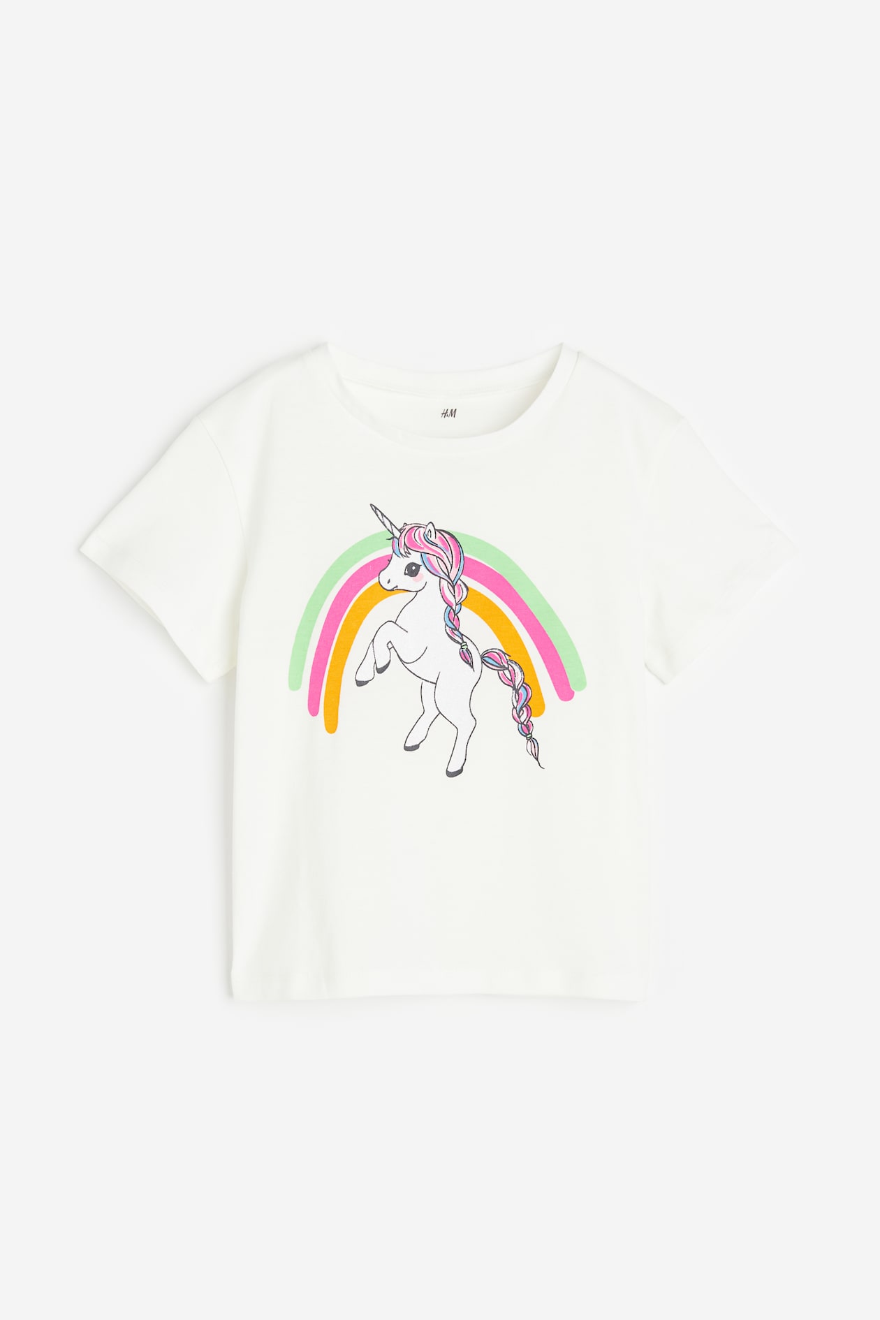Printed T-shirt White/unicorn Kids H&M US