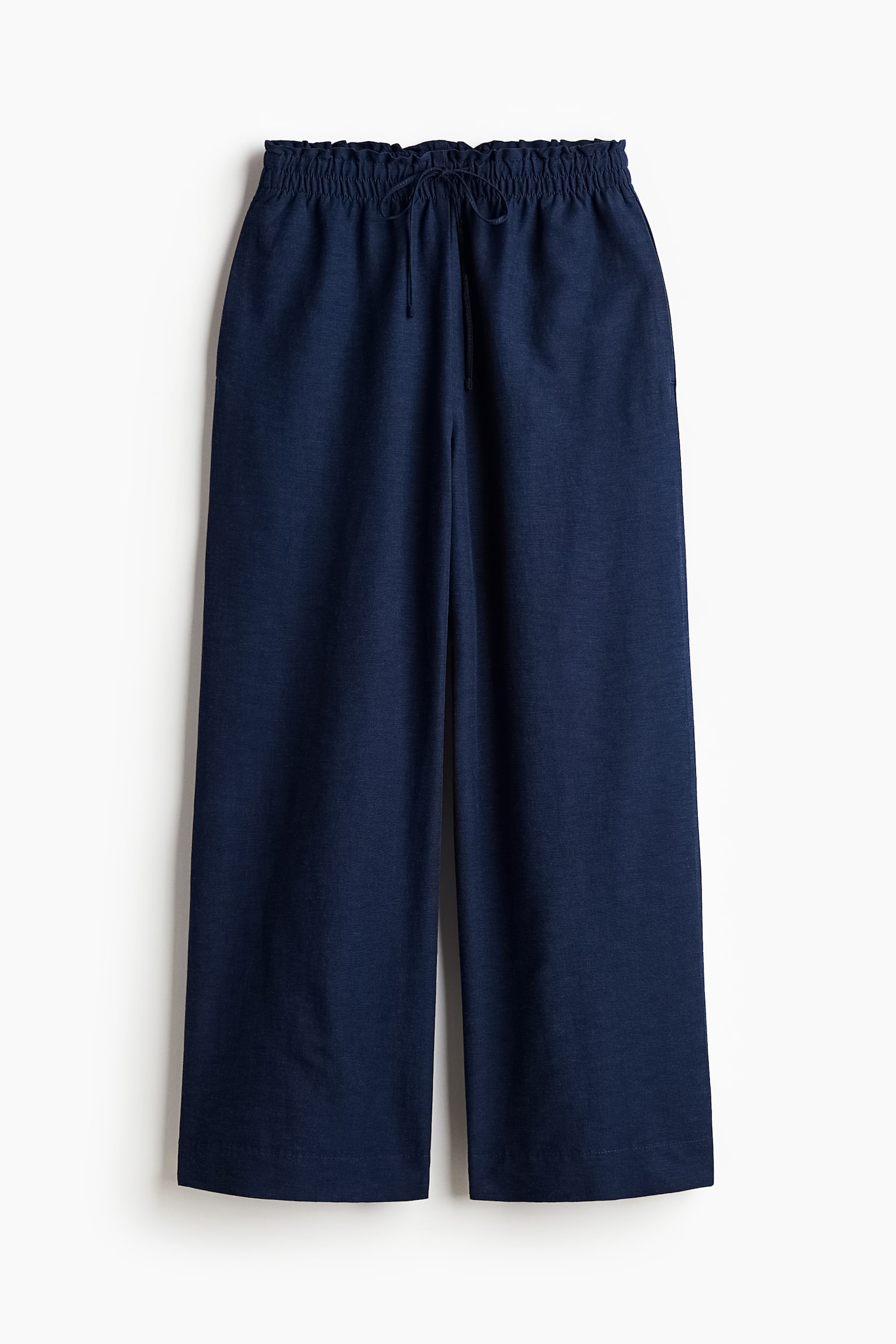 Linen Blend Pants - Navy blue/Blue/Black/White/Brown/Light beige - 2