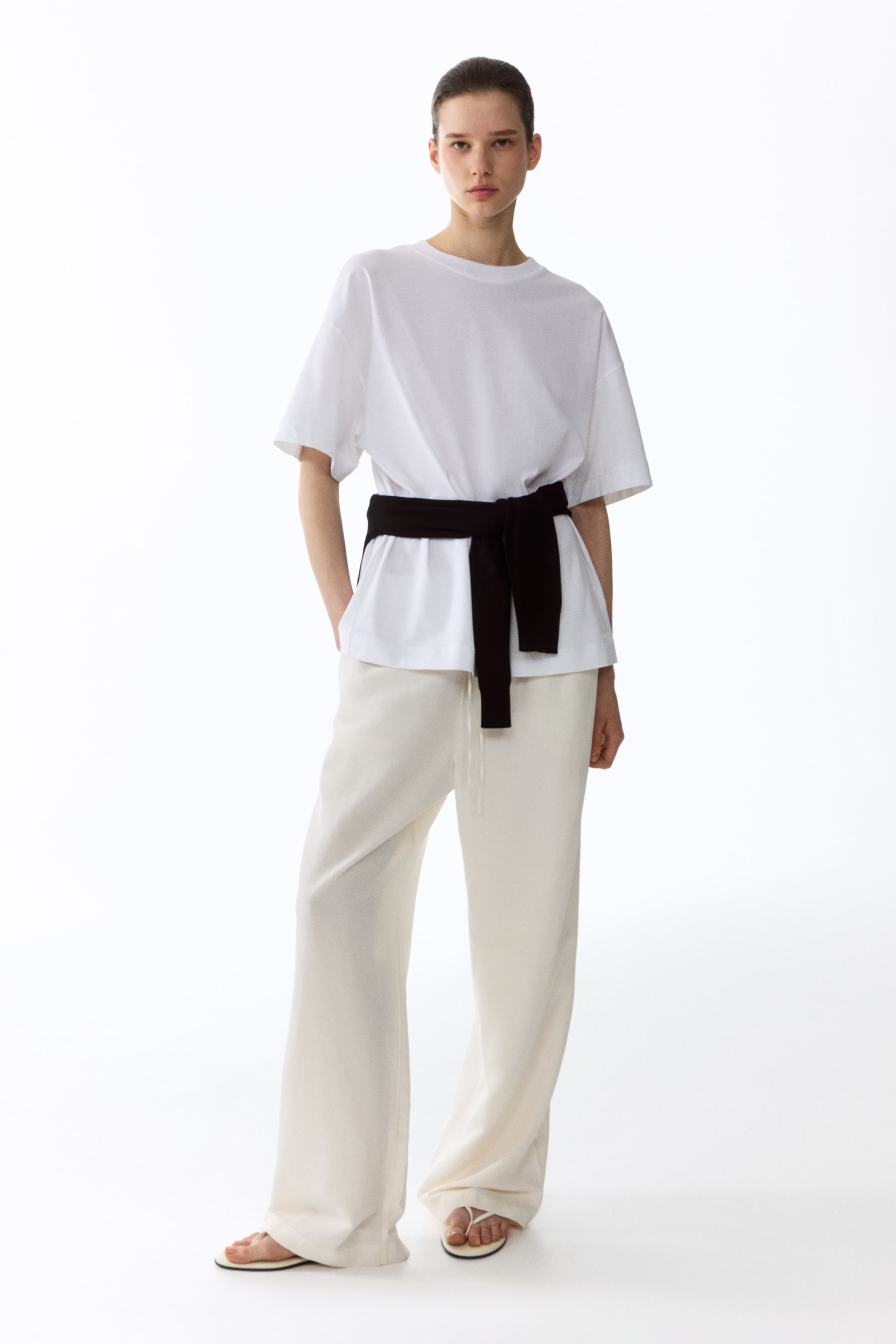 Pantalon en lin mélangé