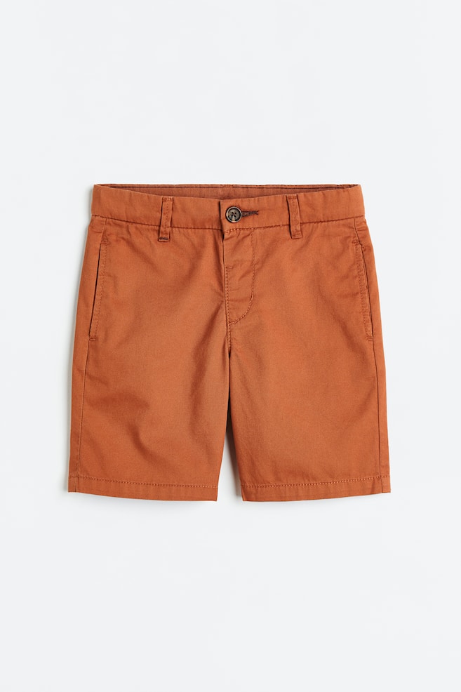 Cotton chino shorts - Rust orange/Navy blue/Beige/Green