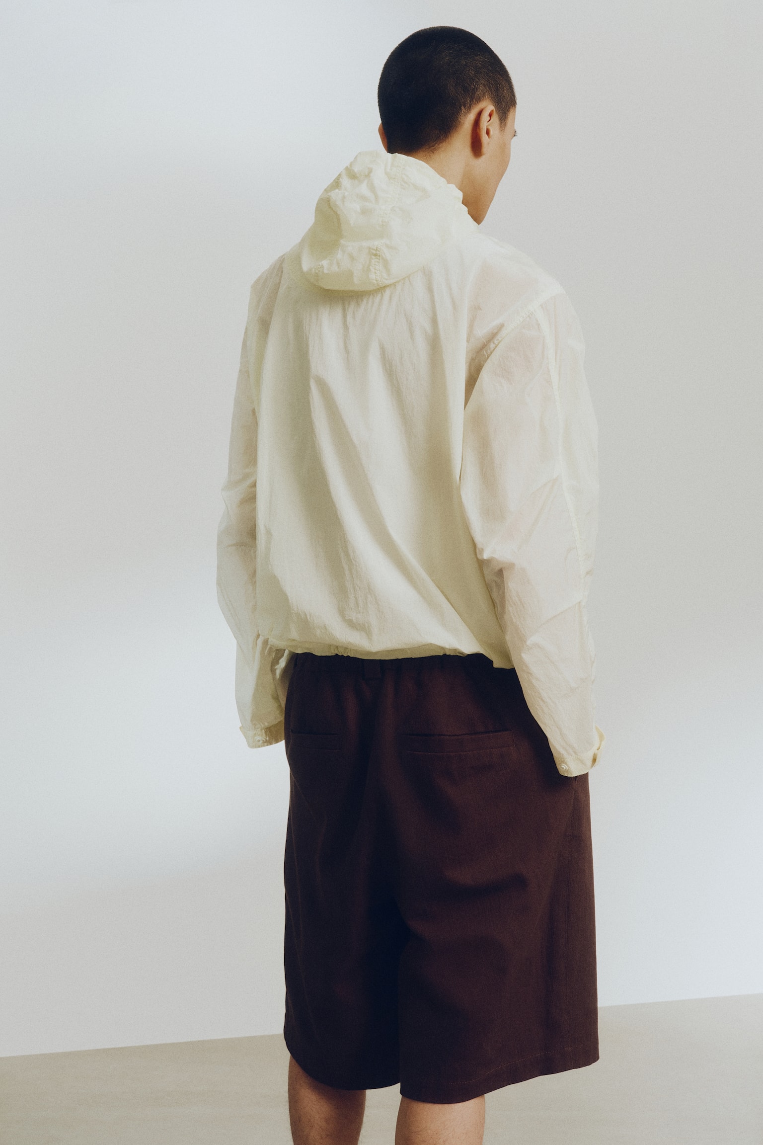 Подовжені шорти Loose Fit - Темно-коричневий - 3