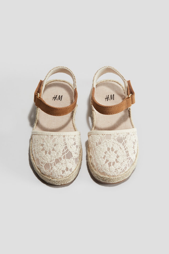 Crochet-look sandals - Cream - 1
