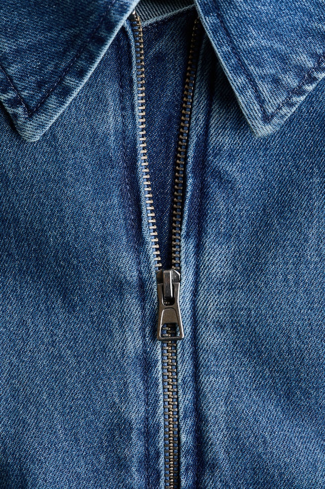 Oversized Denim Jacket-Denim blue - 4