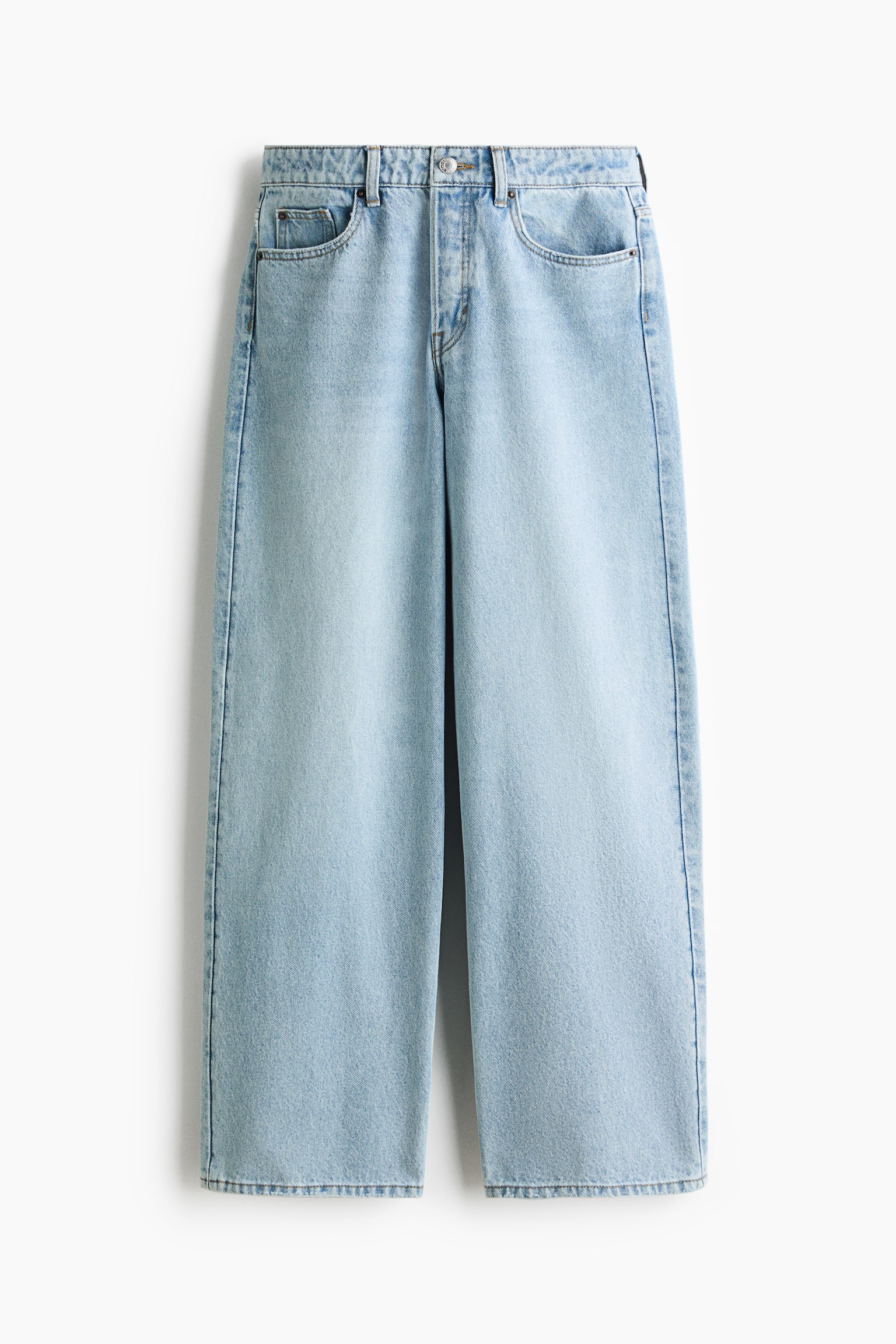 Baggy Regular Waist Jeans - Light denim blue - 1