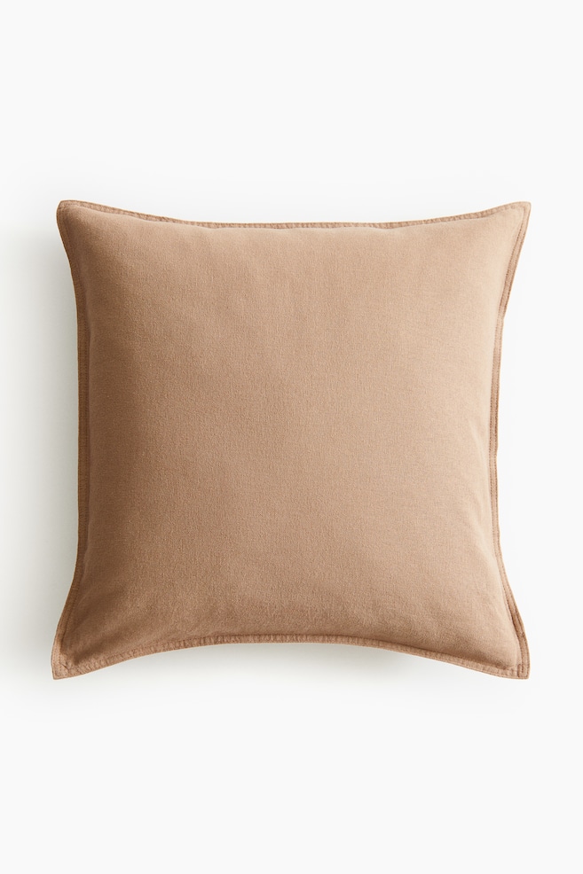 Linen-blend cushion cover - Camel/Light beige/Moss green/Dark khaki green/Mole/Dark brown/Light dusty blue/Dusty brown/Khaki green/Mole/Light dusty pink/Sage green/Light yellow/White/Deep pink/Light grey/White/Blue/Dusty pink - 1