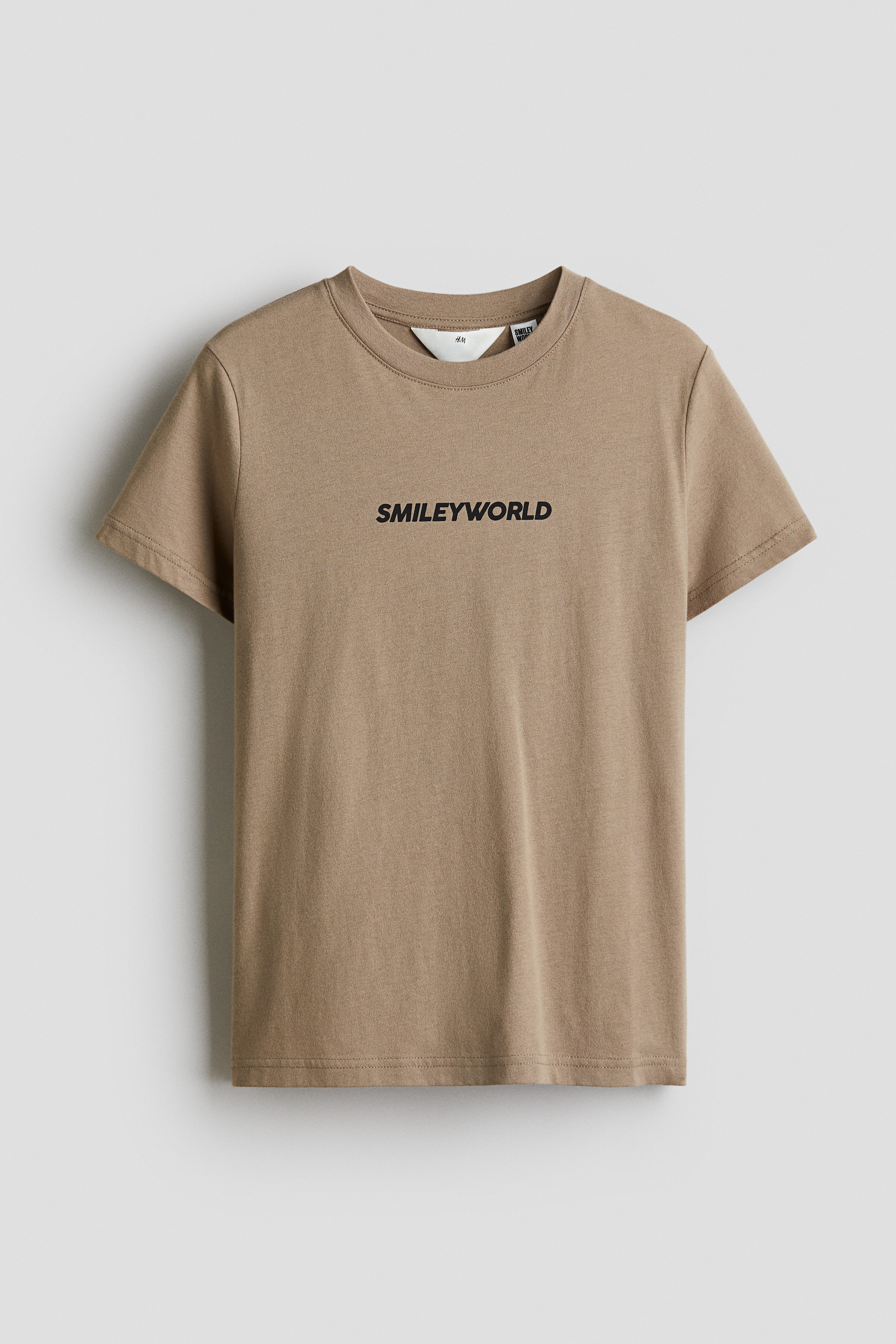 Printed T-Shirt - Dark beige/SmileyWorld® - Kids | H&M US