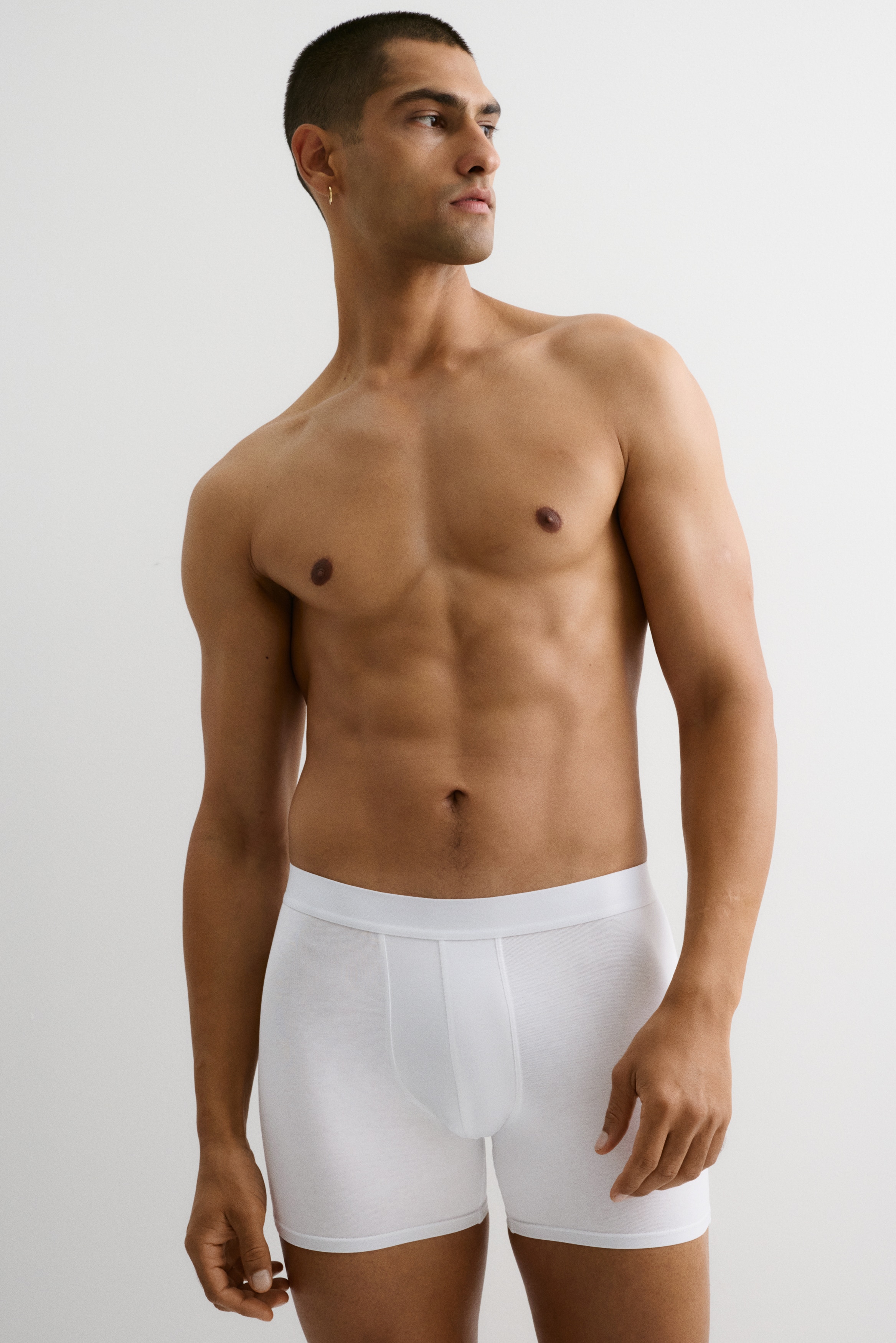 H & M - ミッドレングスボクサーブリーフ 5枚セット Lycra® - ホワイト H & M - ミッドレングスボクサーブリーフ 5枚セット Lycra® - ホワイト