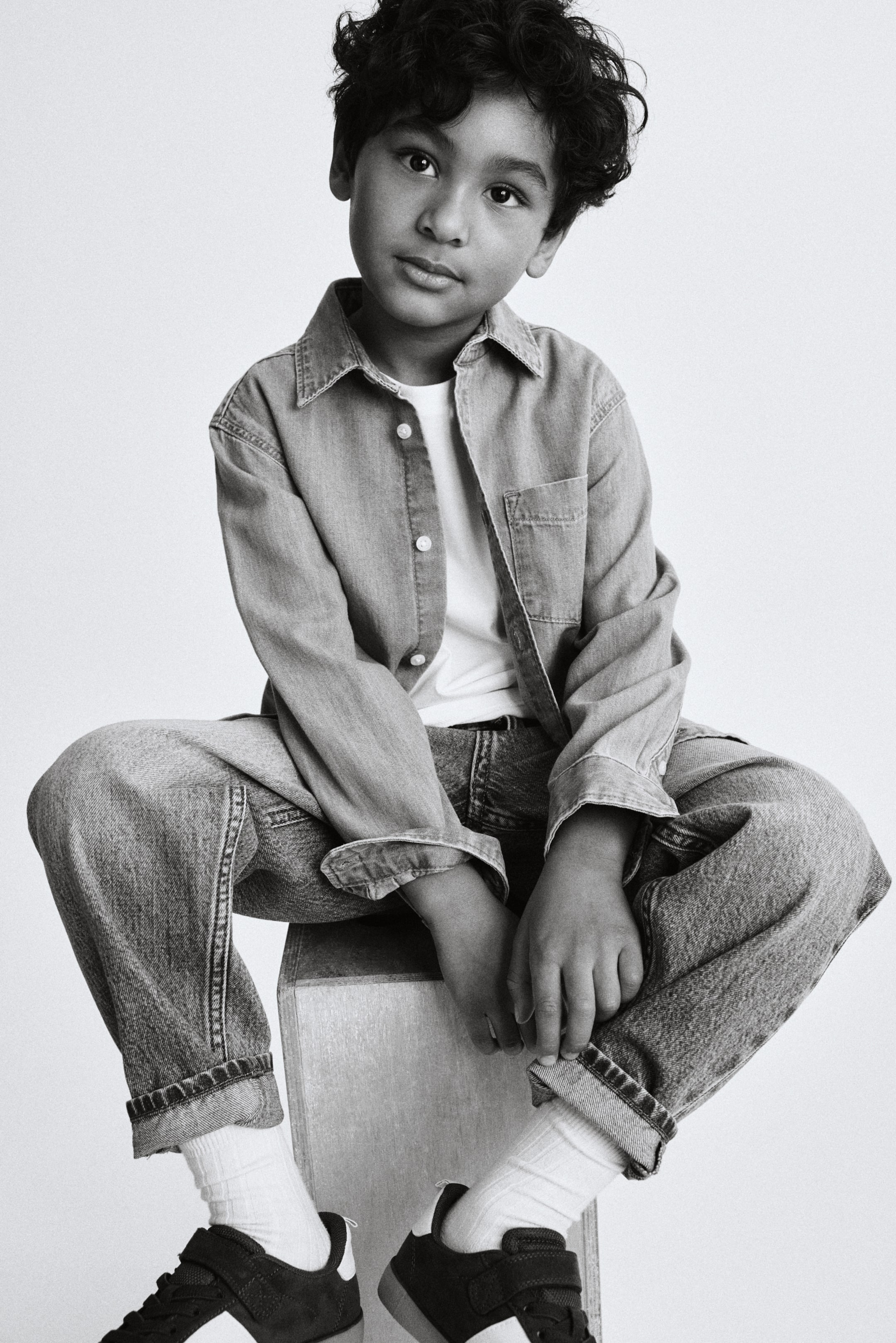 הצגת תמונה גדולה יותר: Loose Fit Jeans - כחול ג'ינס בהיר - Kids | H&M IL 3