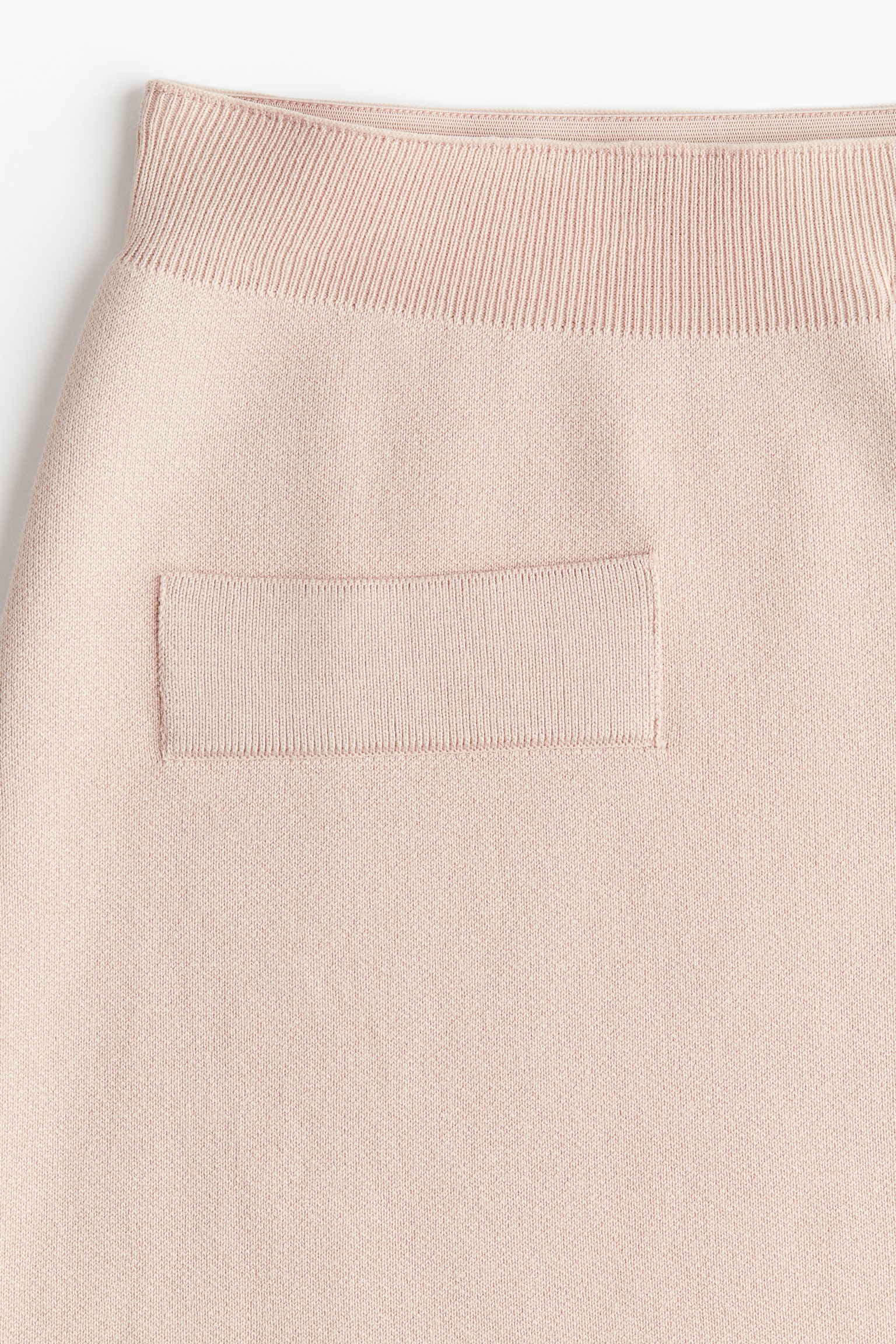 Fine-knit mini skirt - Light dusty pink/Navy blue/White - 6