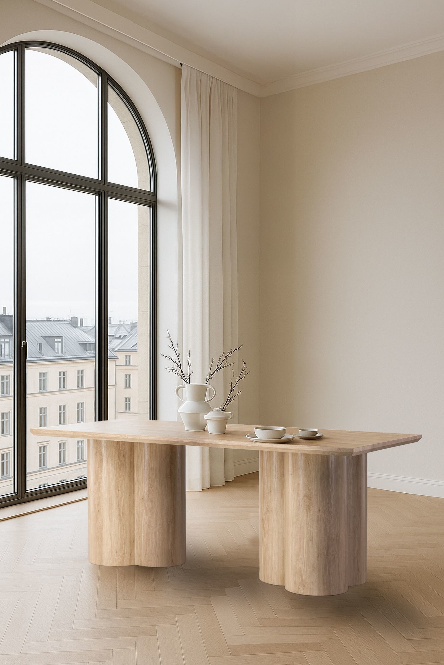 Olivia Dining Table - Mdf, White