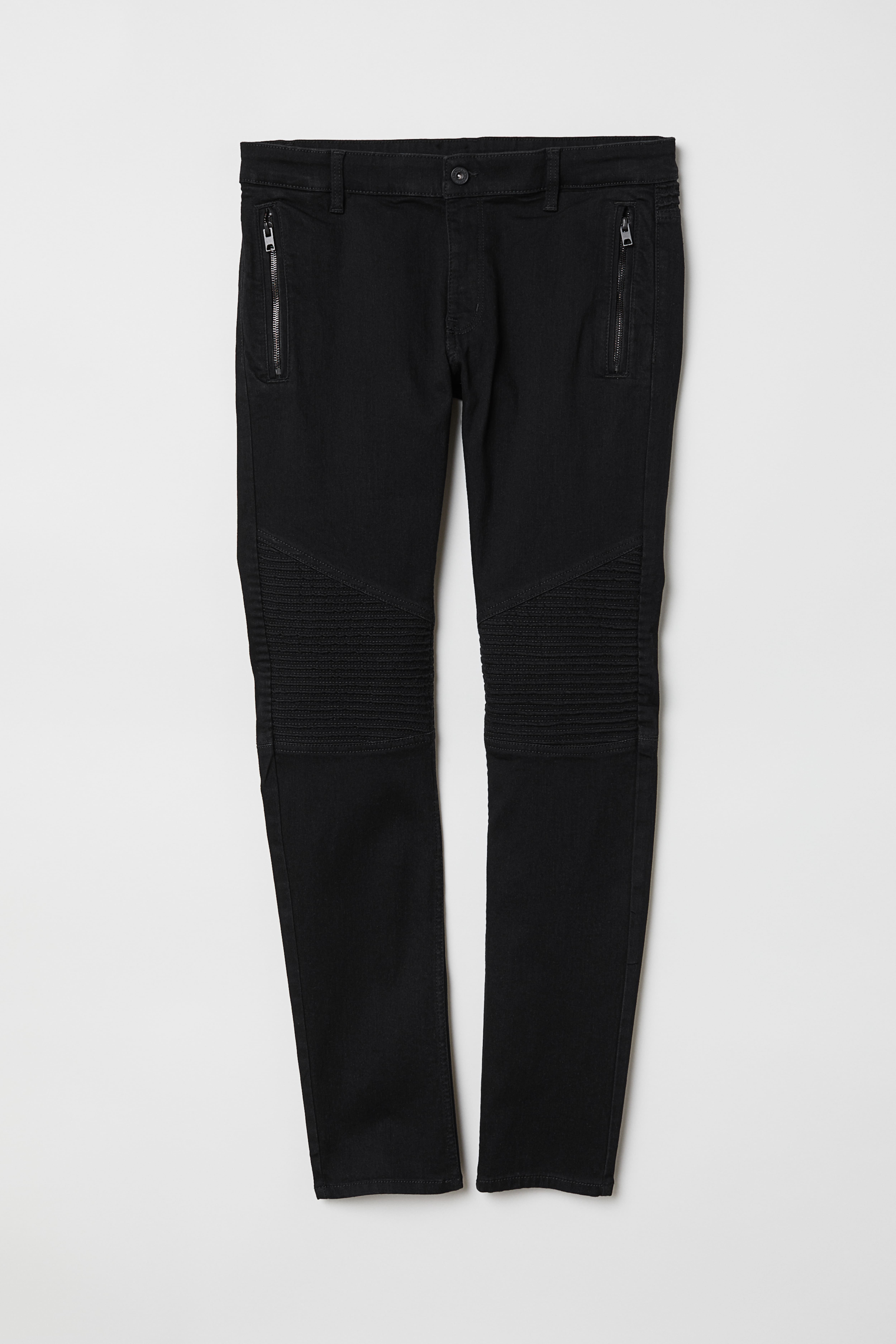 H&m grey biker jeans best sale