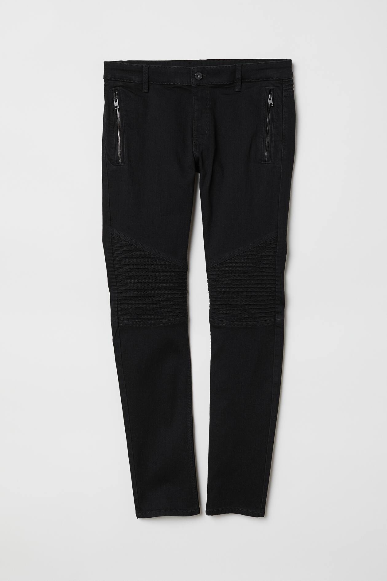 Super Skinny Biker Jeans Black Men H&M IN