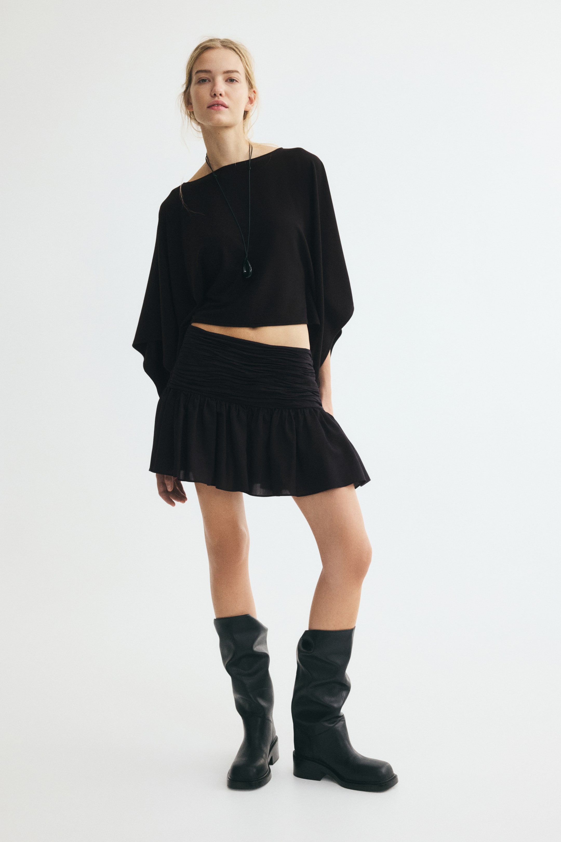 Viscose-Blend Cape