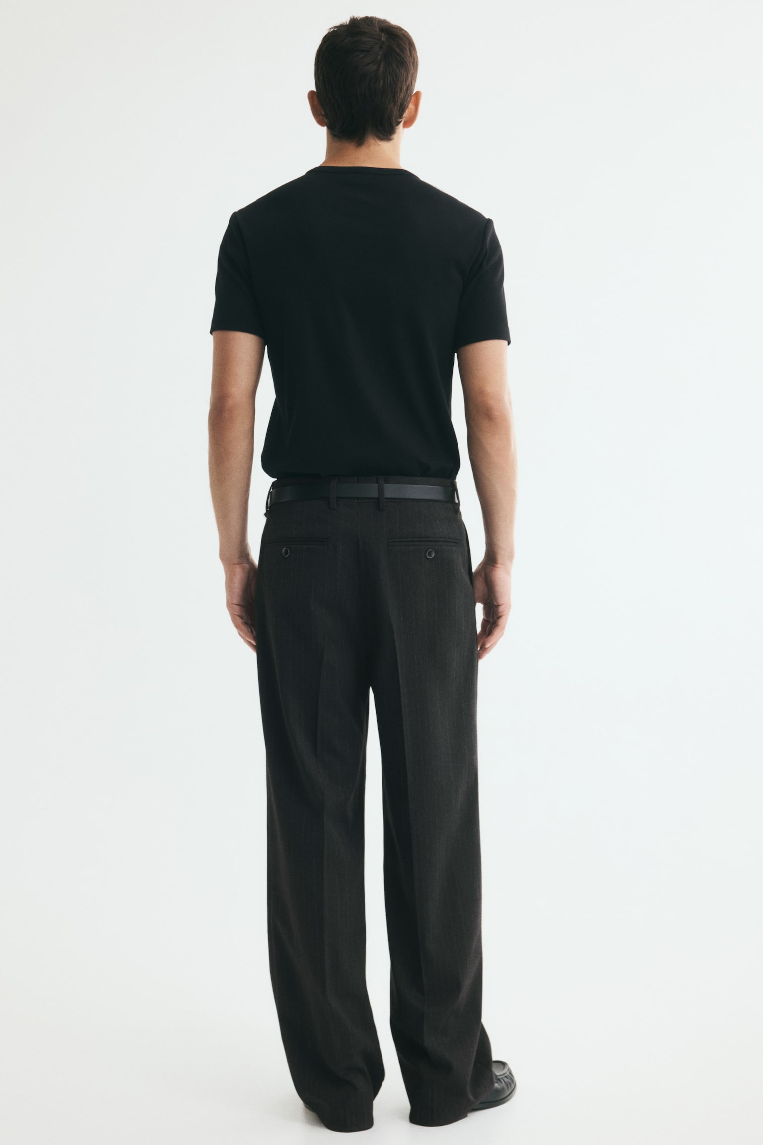 Мужские брюки H&M Relaxed-Fit Suit, цвет: Чёрный — фото 4