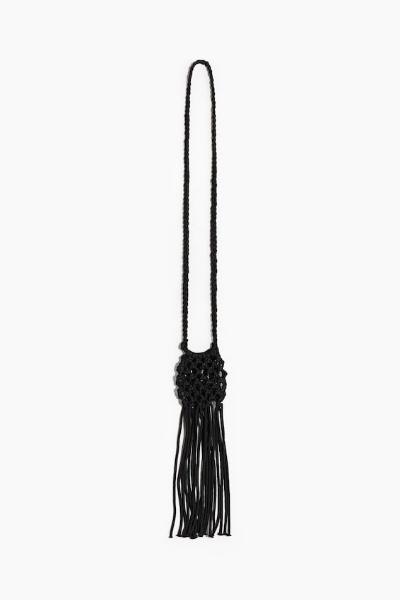 Женские сумки H&M Net Crossbody Bag with Fringe