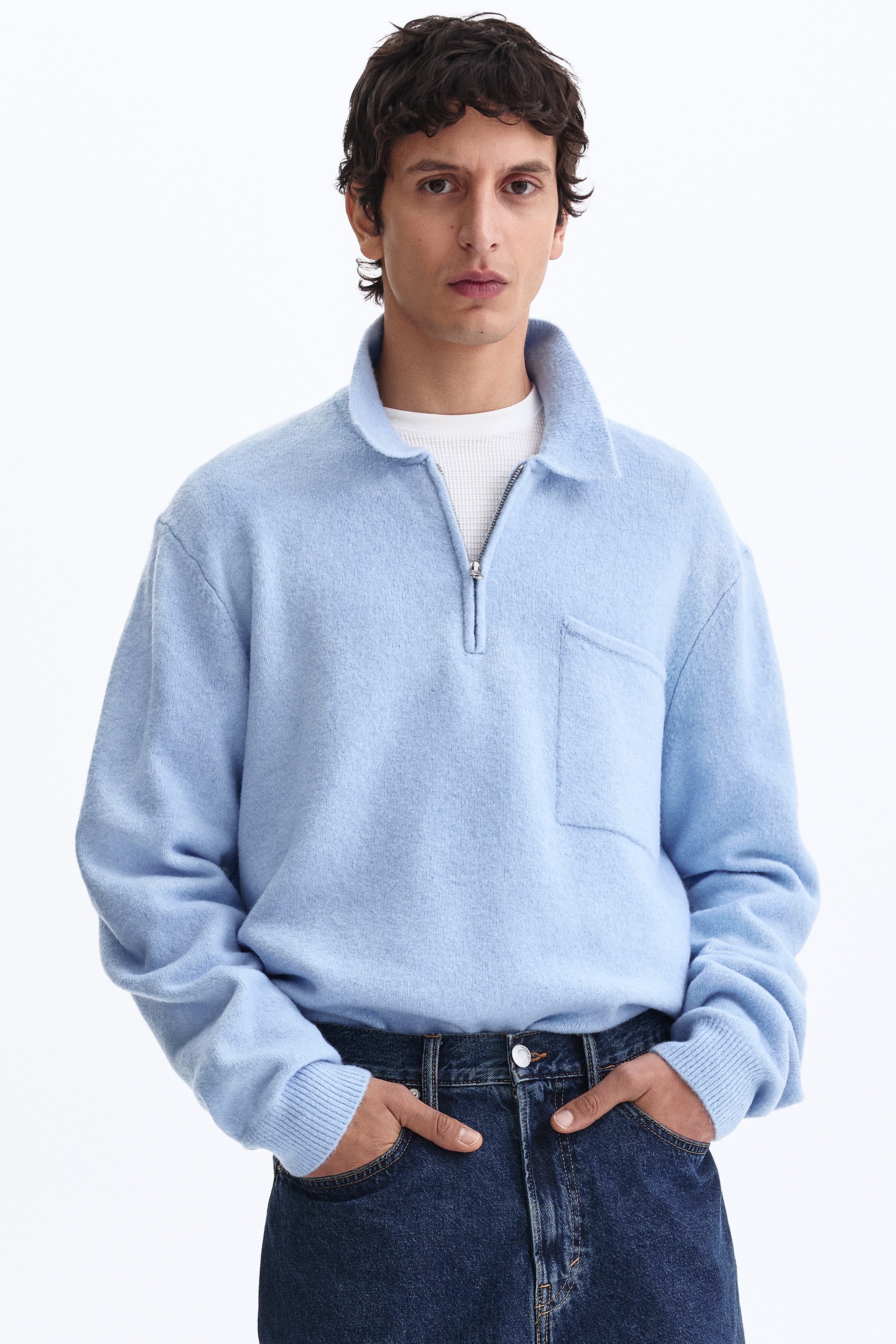 レギュラーフィット ハーフジップセーター - ブラック - Men | H&M JP