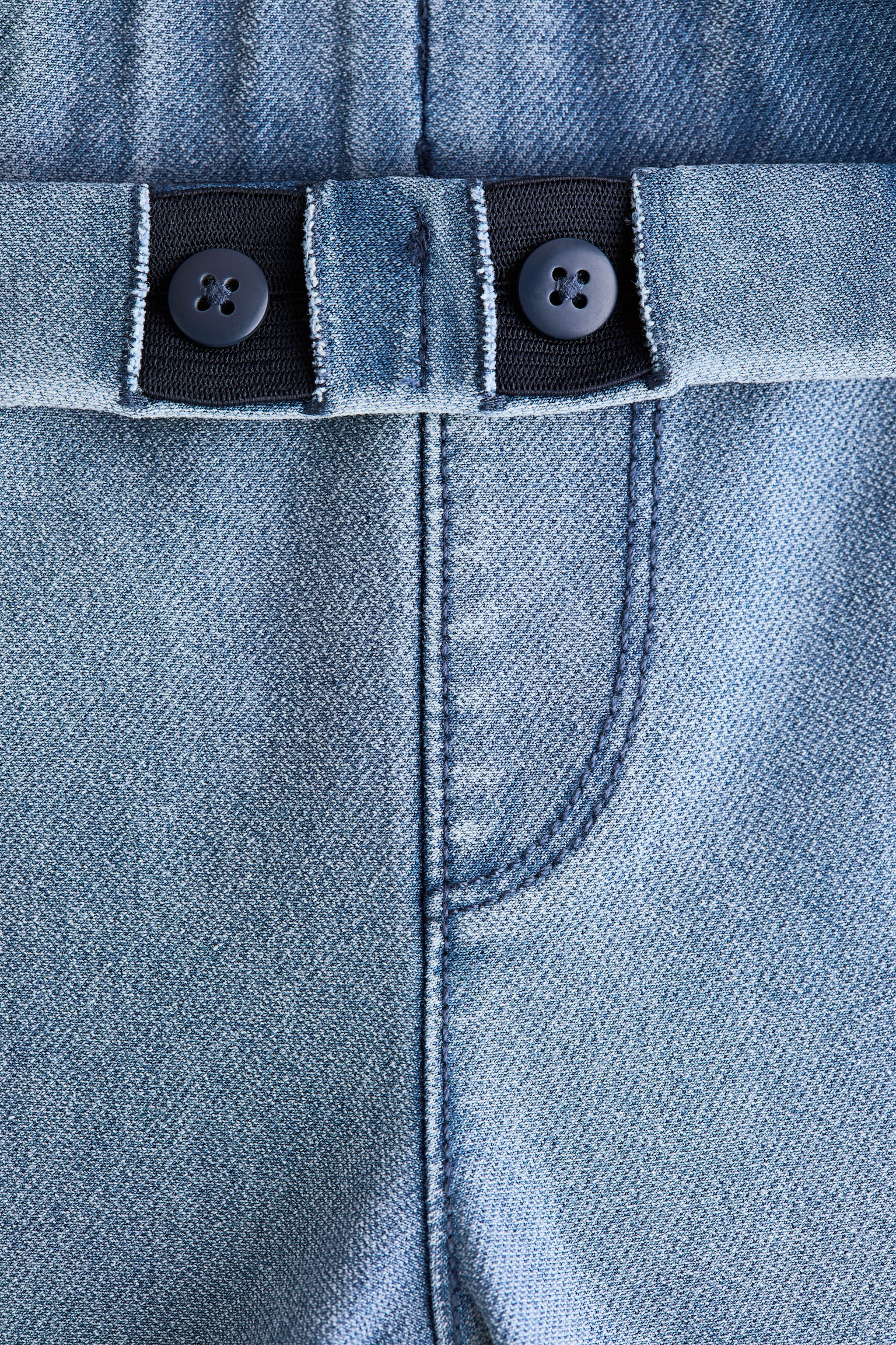 Pantaloni largi cu aspect de denim - Albastru-denim deschis/Albastru-denim închis/Albastru-denim deschis/Gri-denim/Albastru-denim închis/Albastru-denim deschis/inimi/Albastru-denim deschis/inimi/Albastru-denim închis/inimi/Gri-denim/Albastru-denim deschis/Negru/stele/Albastru-denim închis/Albastru-denim/funde/Albastru-denim închis/Albastru-denim deschis - 2