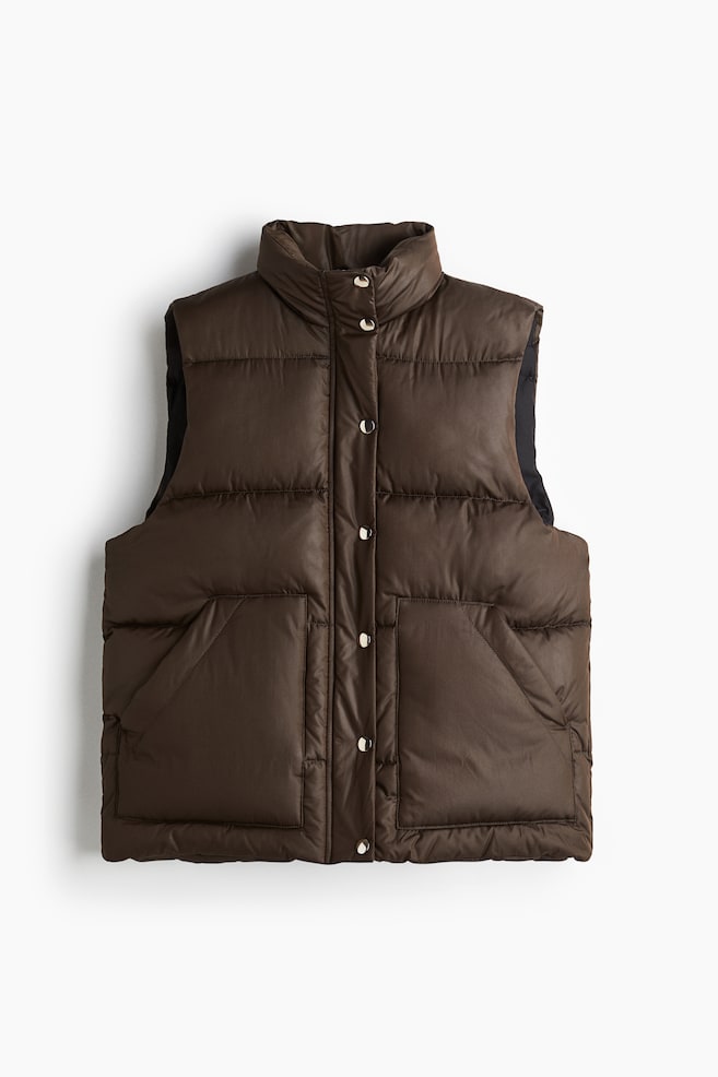 Puffer Vest - Dark khaki green - 1