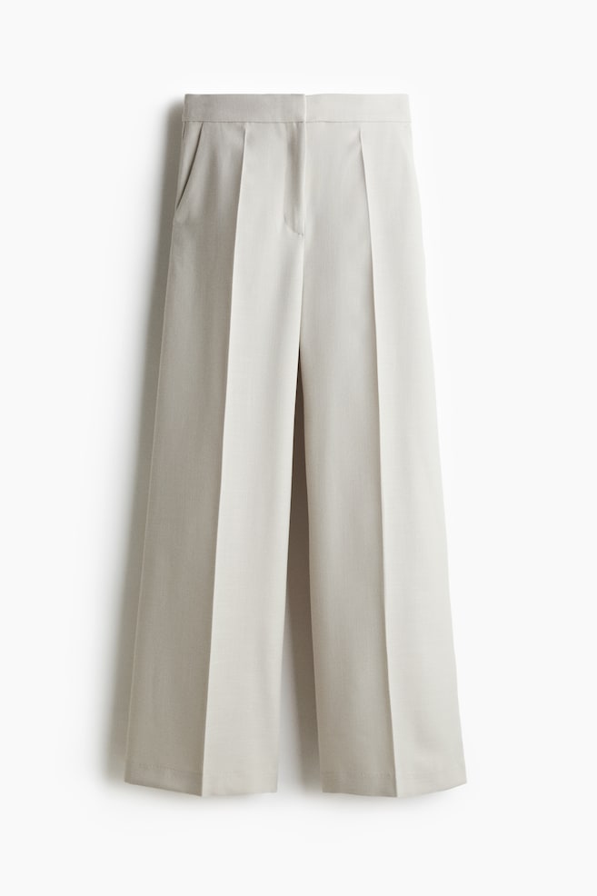 Weite elegante Hose - Hellbeige - 1