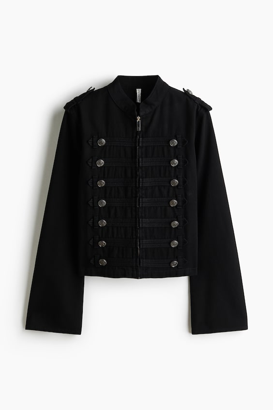 H&M Button-Detail Cotton Twill Jacket