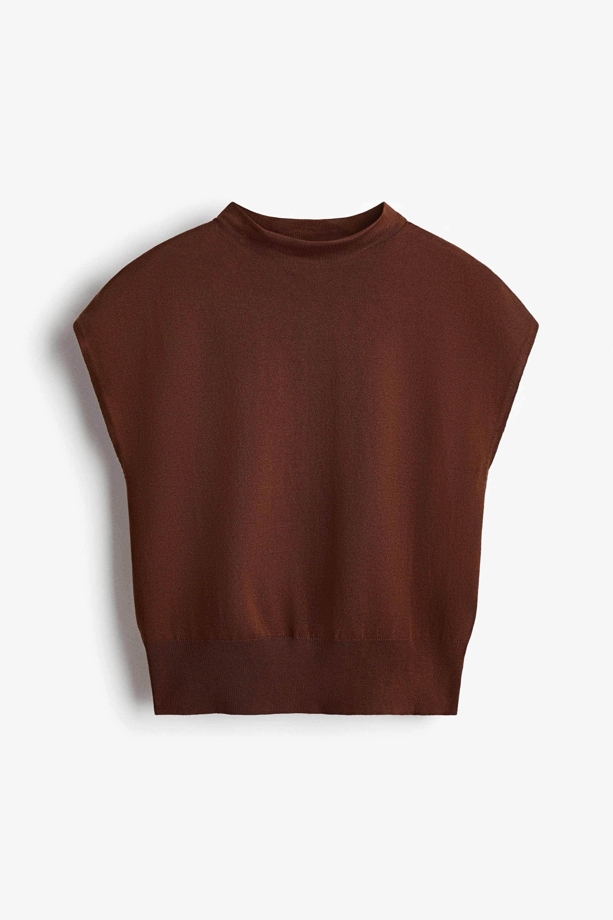 Turtleneck sweater vest - Brown/Burgundy/Navy blue