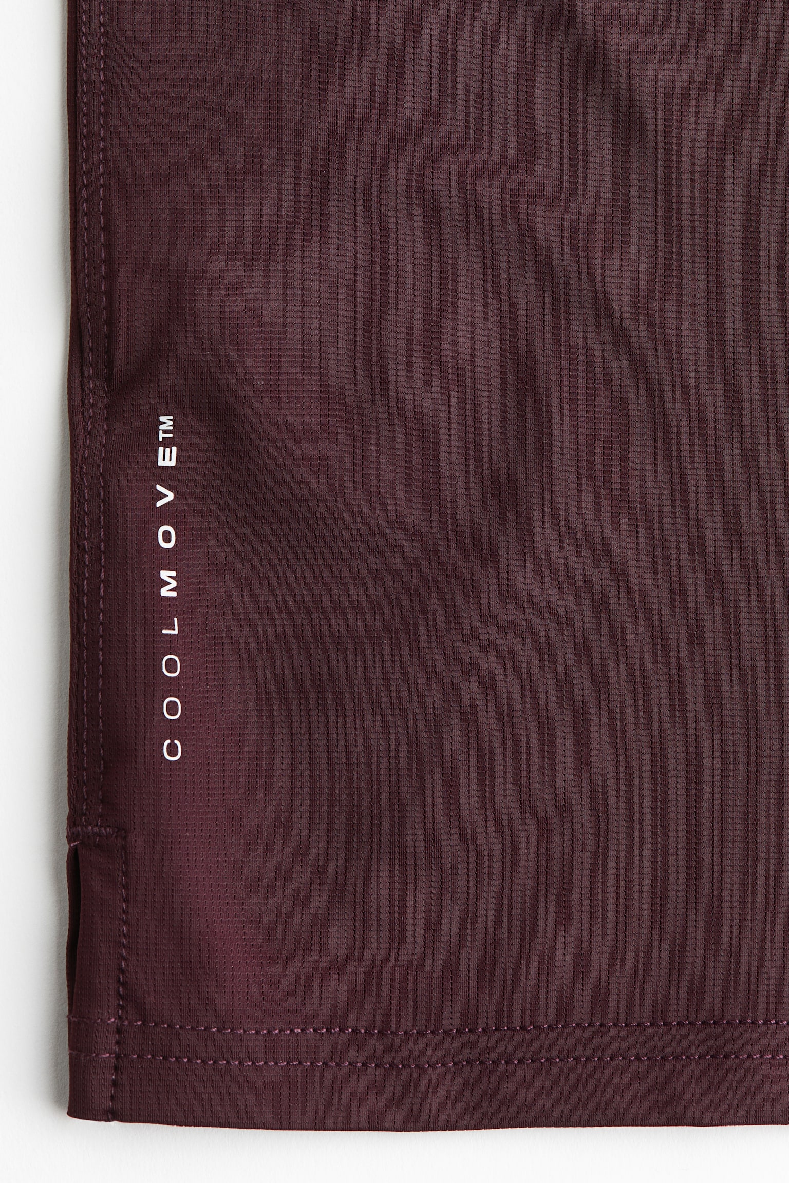 Мужская футболка H&M Move Muscle-Fit Sports with CoolMove™, цвет: Тёмный сливовый — фото 8
