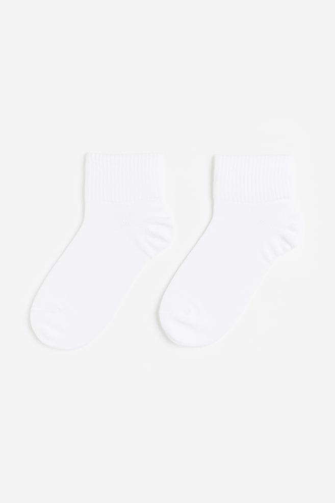 2-pack DryMove™ sports socks - White/Grey marl - 1