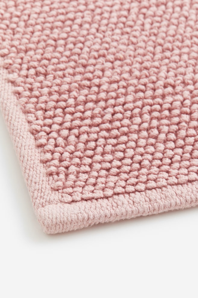 Cotton bath mat - Pink/Light beige - 2