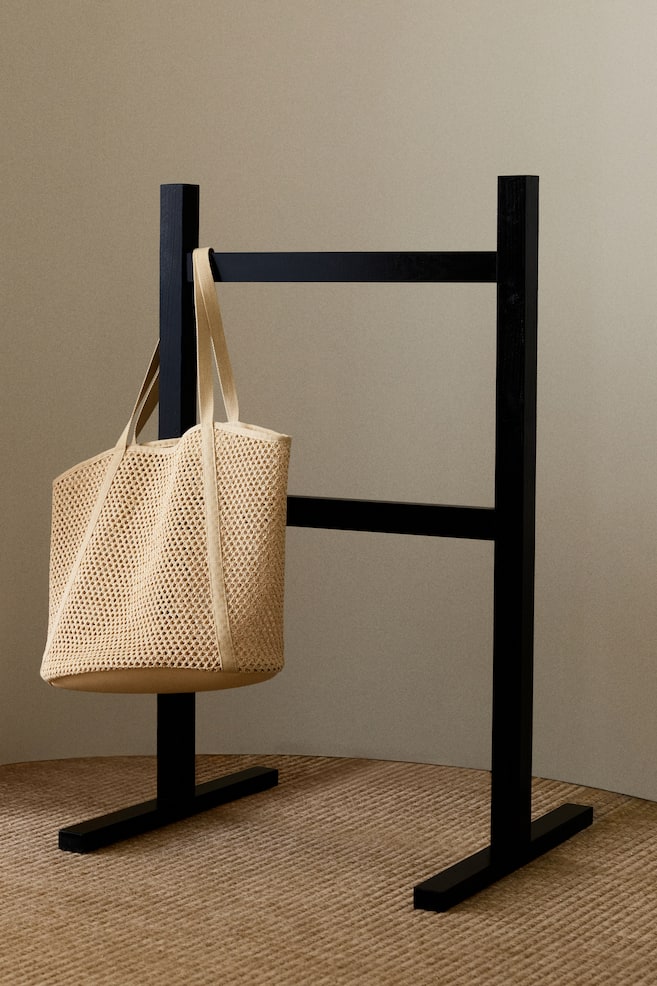 Strandnetztasche - Naturweiß/Dunkelbraun/Dunkelgrün/Schwarz - 2