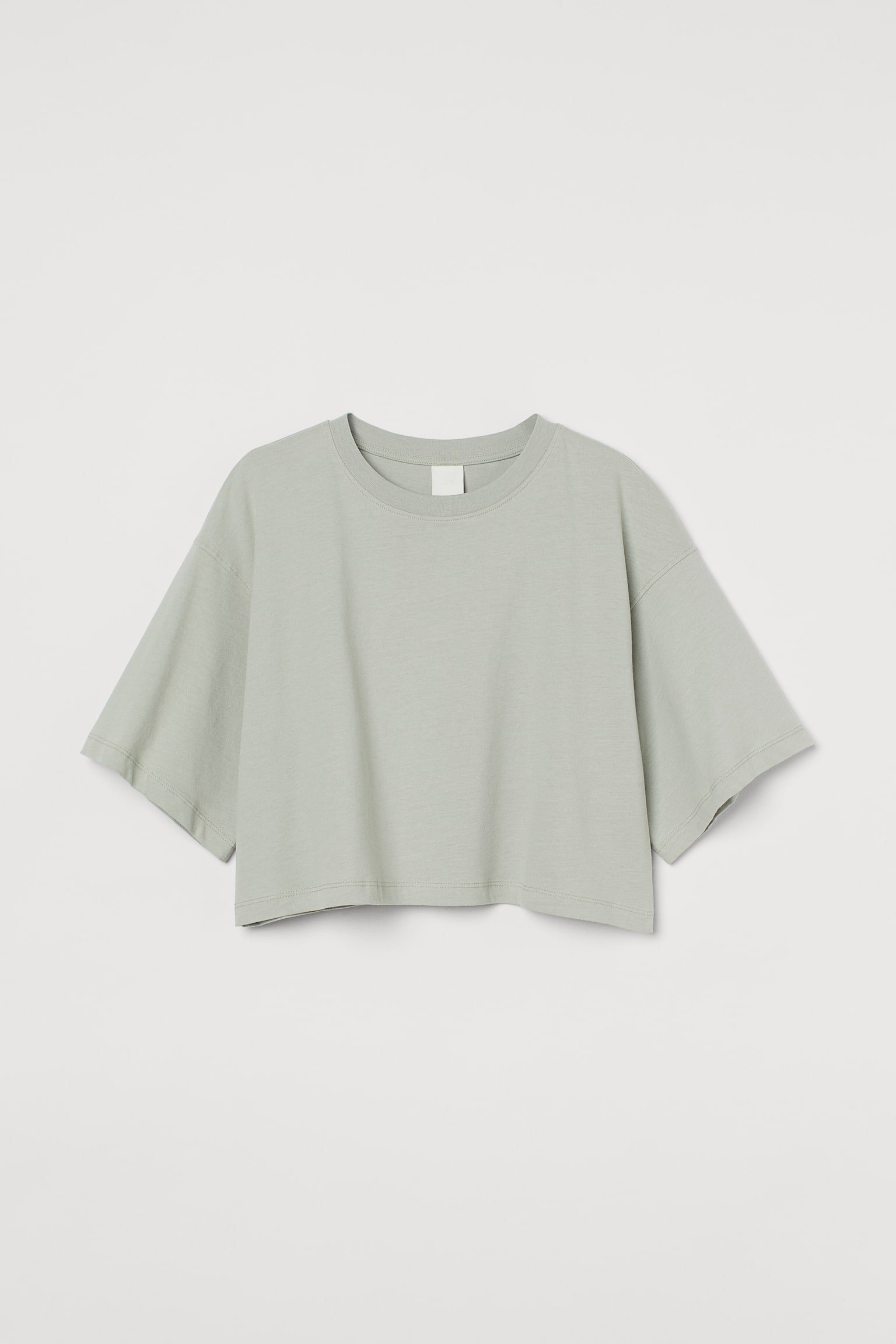 크롭트 티셔츠 - 라이트 그린