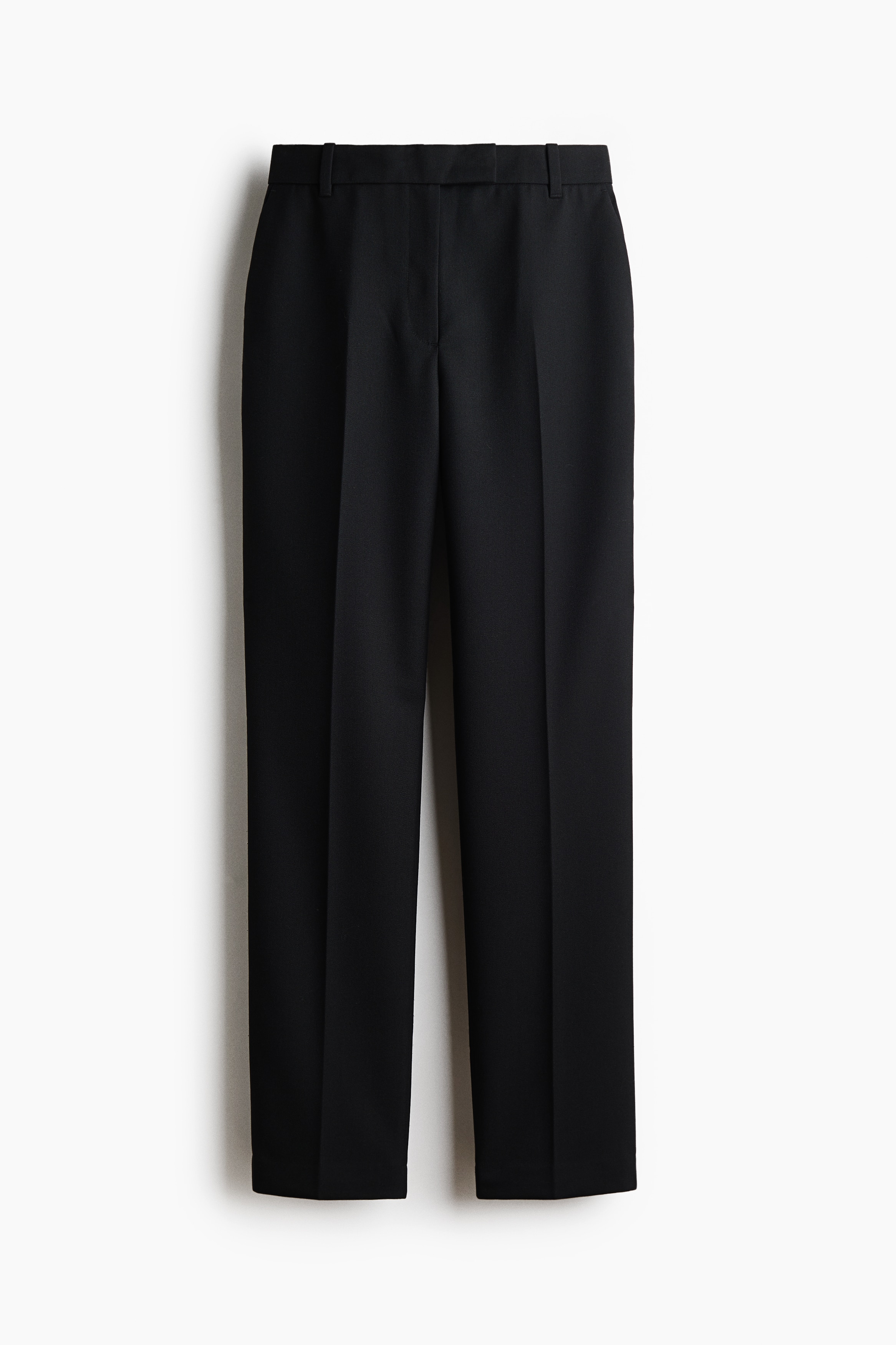 Tailored Wool Blend Pants - Black