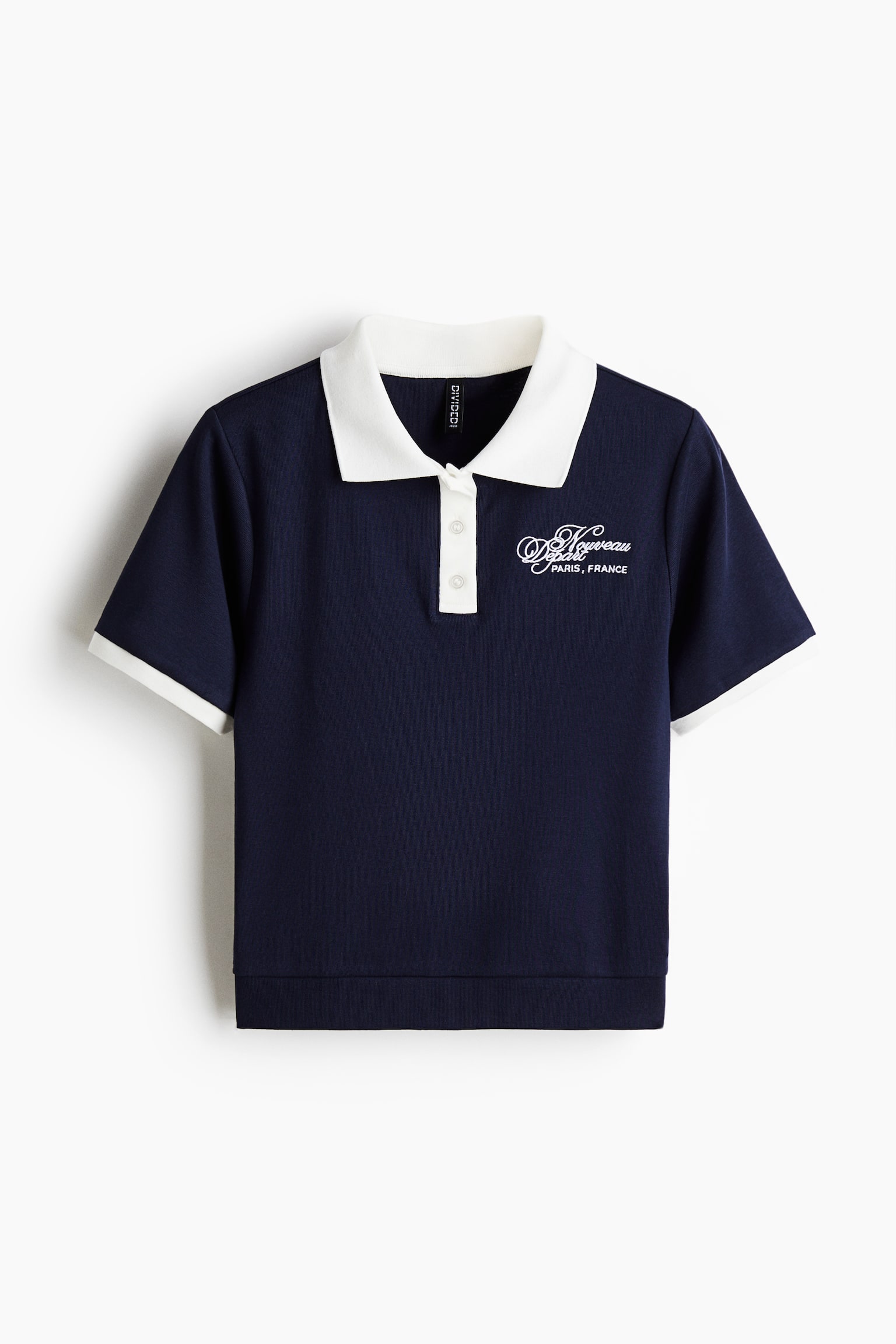 Áo polo cotton - Xanh tím than/Nouveau Depart/Màu xanh dương đậm/Kẻ - 1