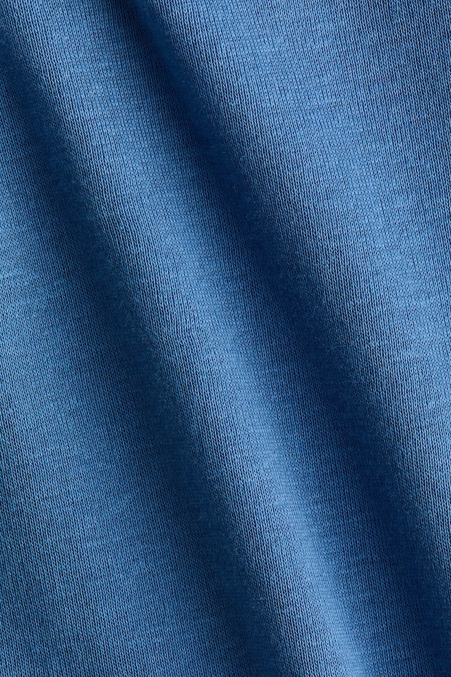 Shirt aus Pima-Baumwolle mit U-Ausschnitt-Blau - 5