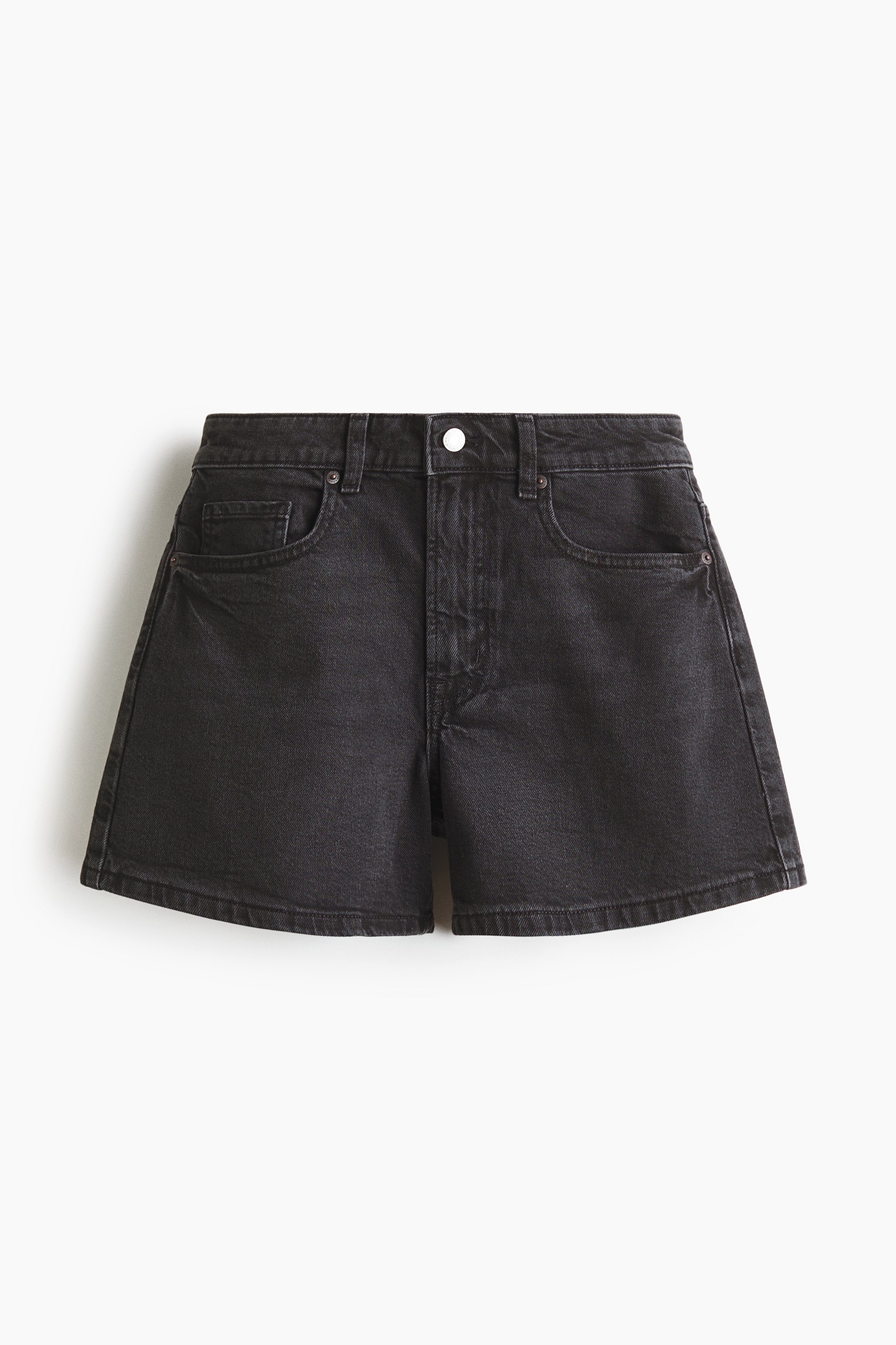 Short en denim-Noir délavé