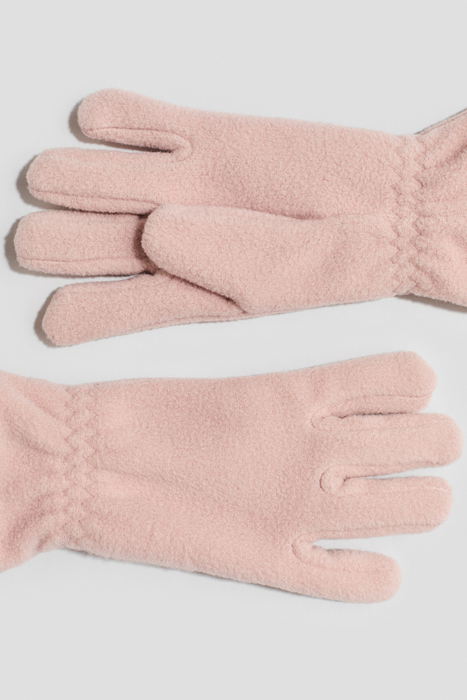 Fleece gloves - Light pink/Navy blue/Light dusty pink - 2