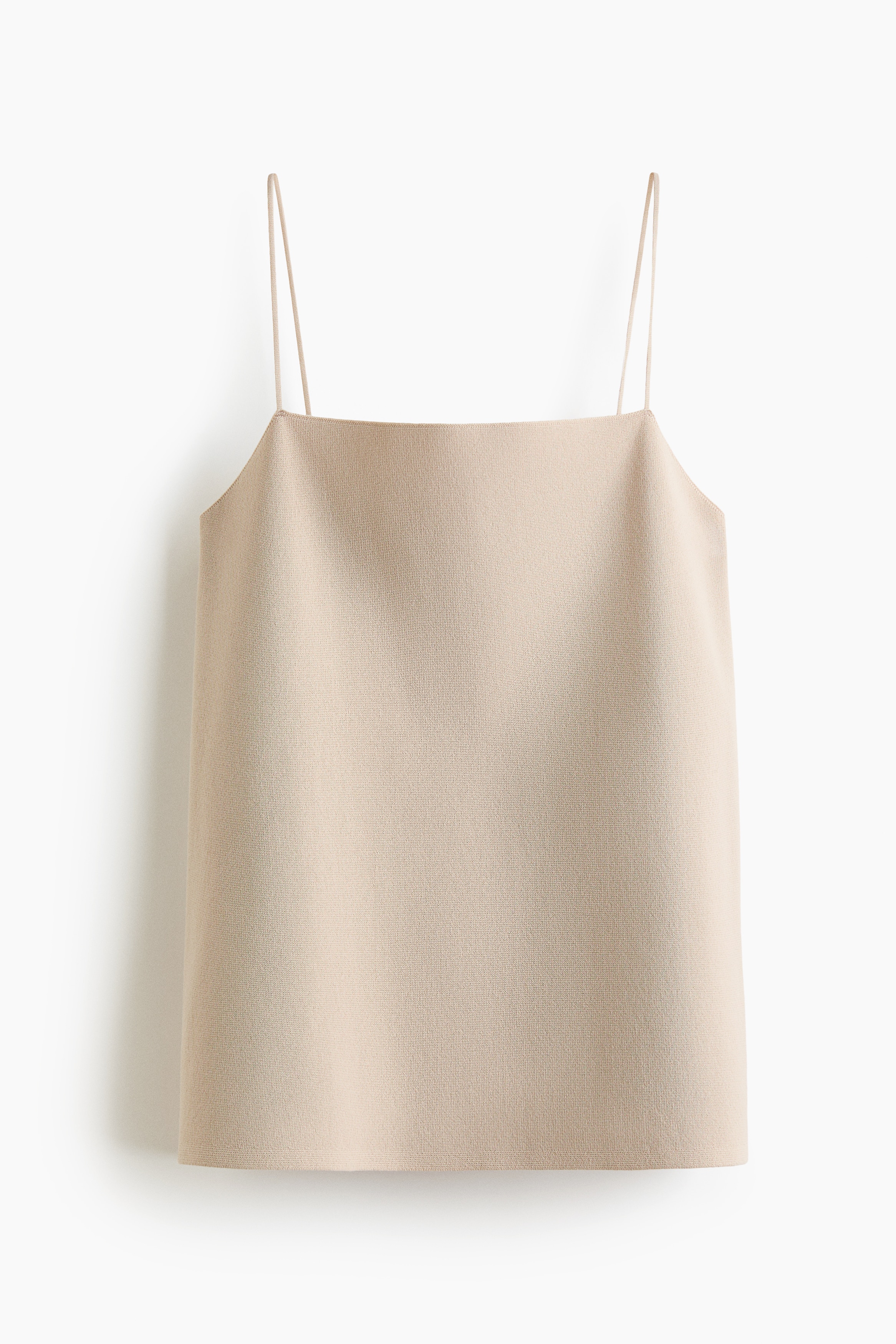 Trägertop aus Feinstrick - Beige/Schwarz