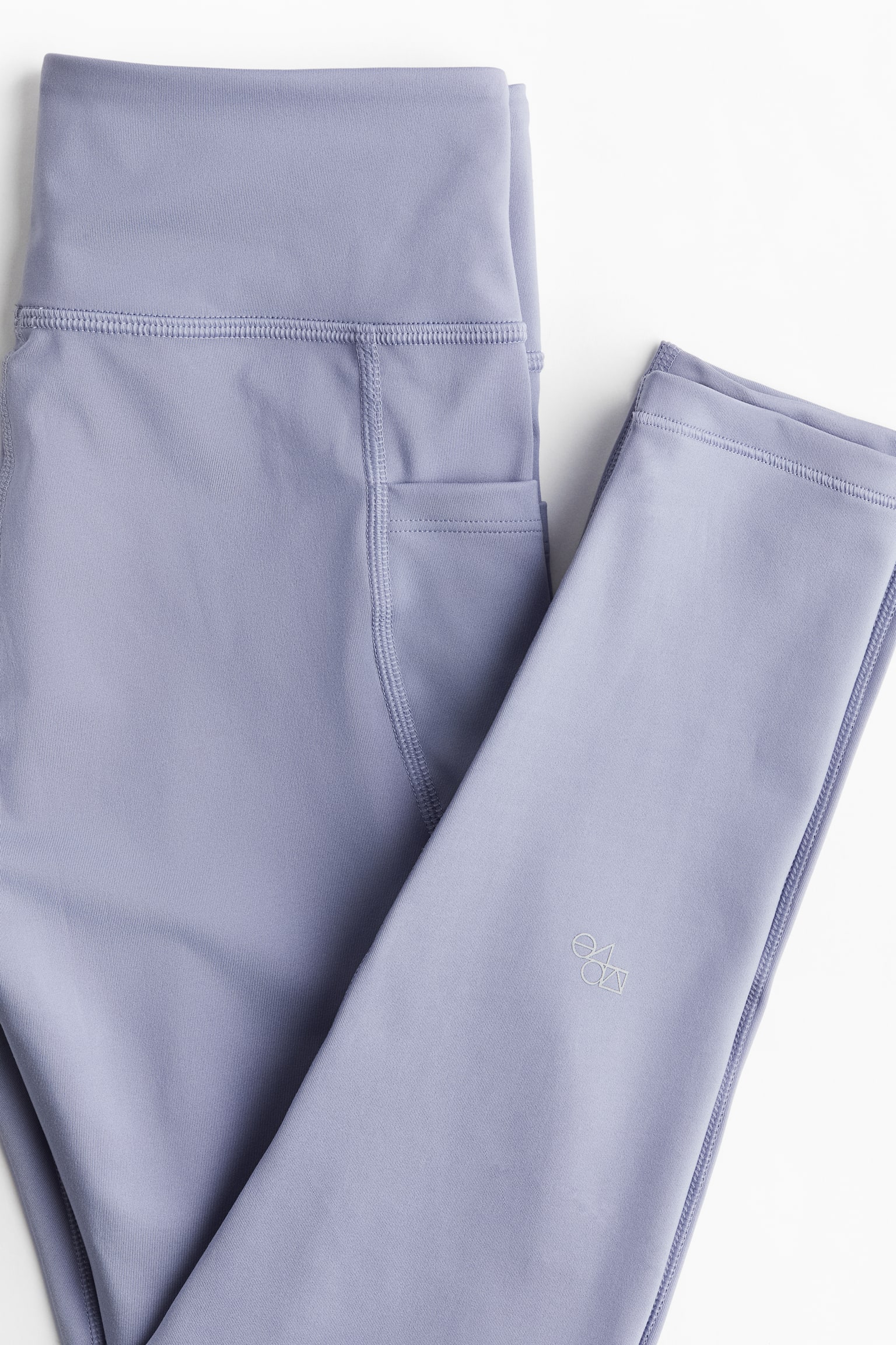 Pocket-detail sports leggings in DryMove™ - Light blue/Black/Dark green - 2