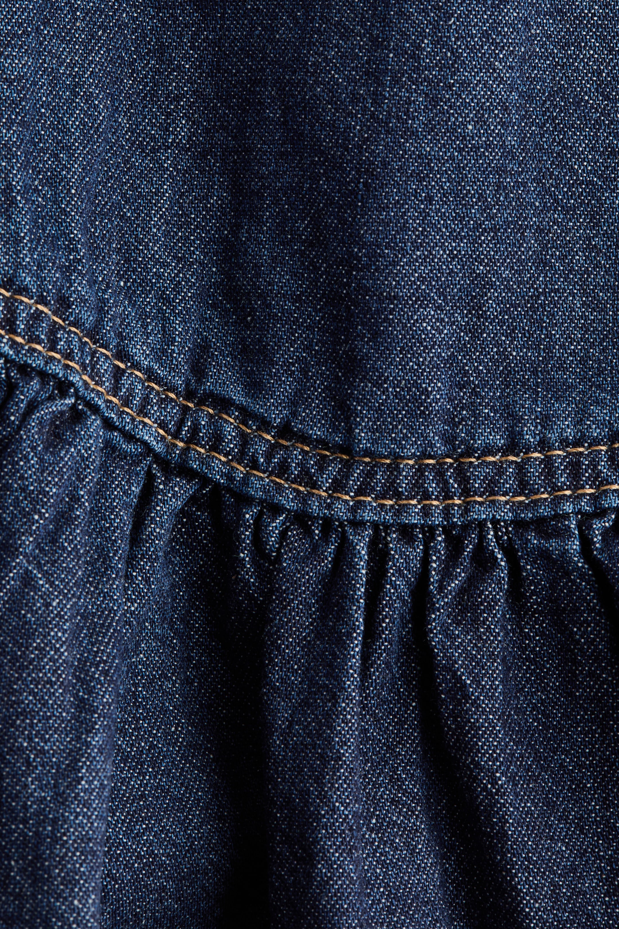 Denim Peplum Top
