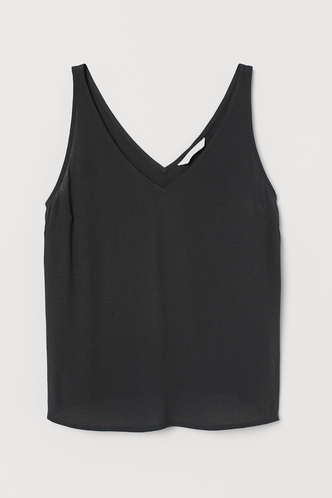 Sleeveless V-neck Top - V-neck - Sleeveless - Gray-black - Ladies | H&M US