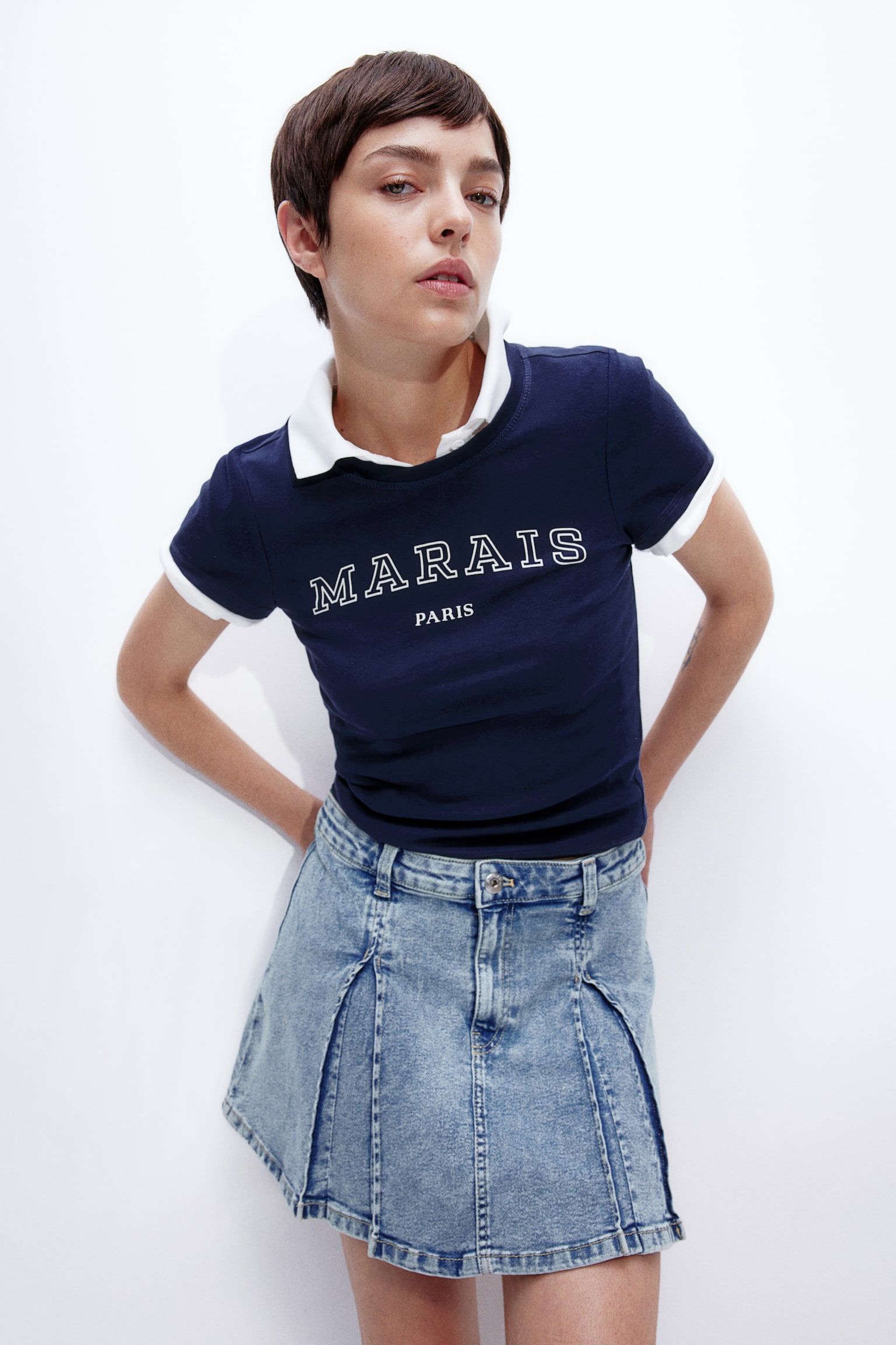 Ribbed T-shirt - Navy blue/Marais/Burgundy/The Rest Is History/Light turquoise/Ombre/Navy blue/Belle Âme/Cream/Bow/Cream/Milano - 6